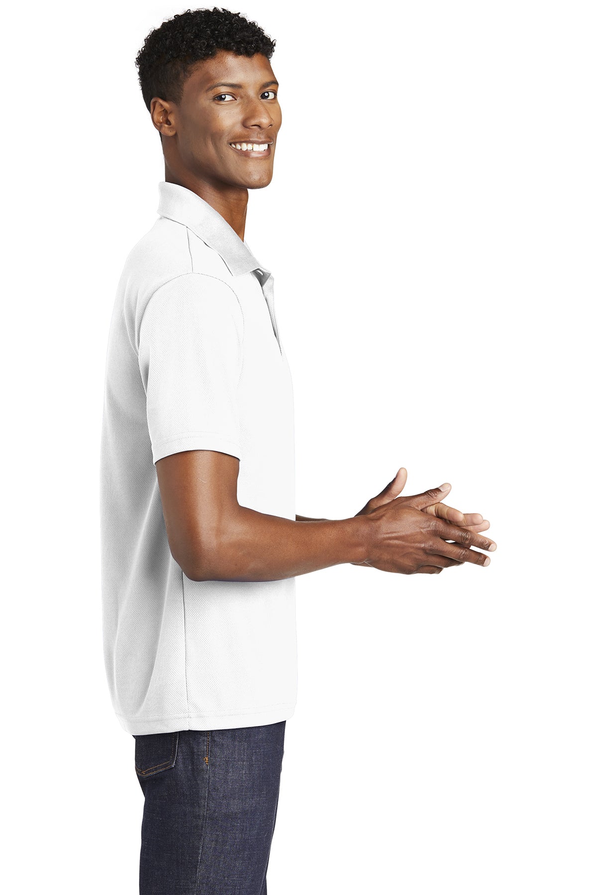 Sport-Tek PosiCharge Custom RacerMesh Polos, White [Ken Anderson Alliance]