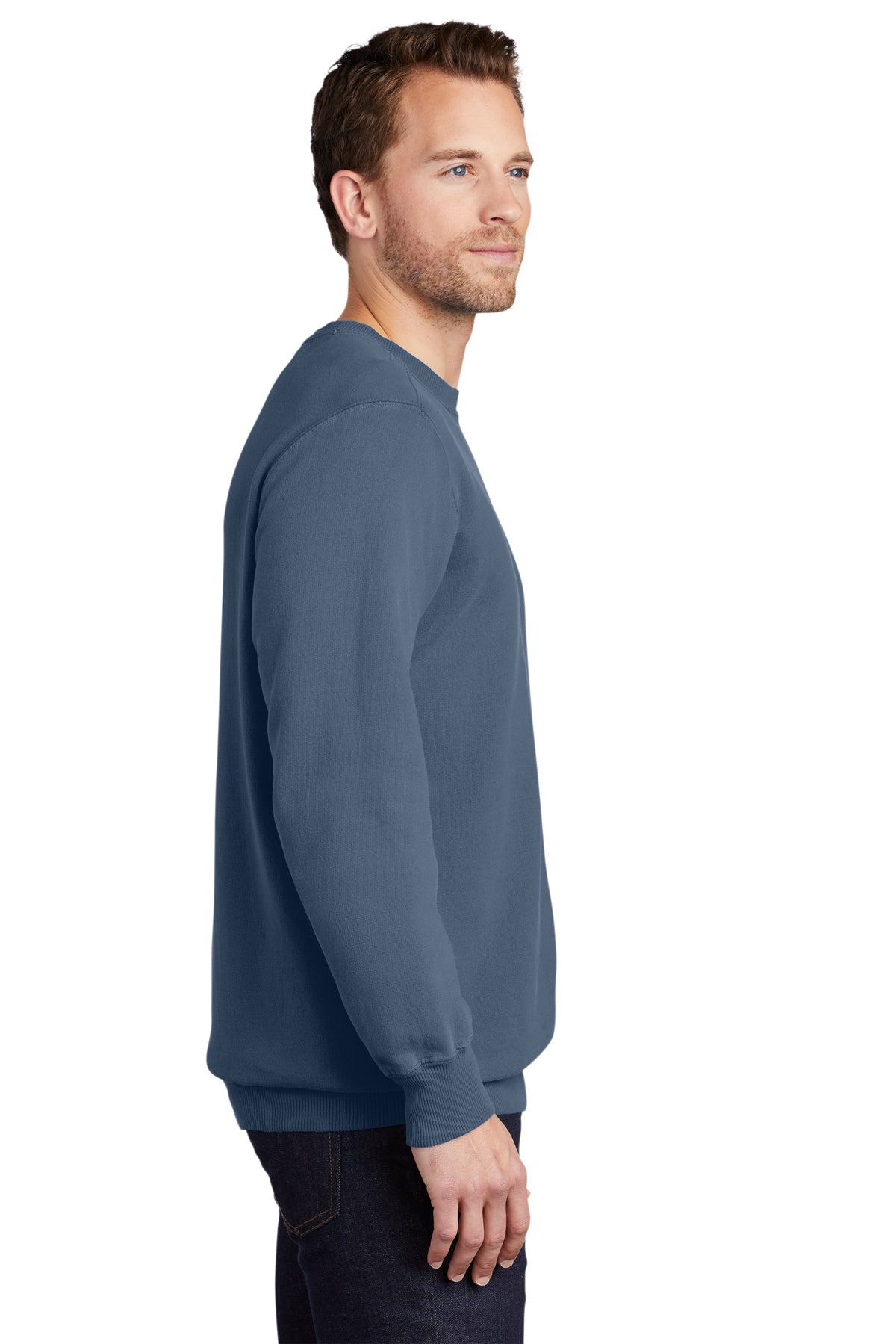 port & company_pc098 _denim blue_company_logo_sweatshirts