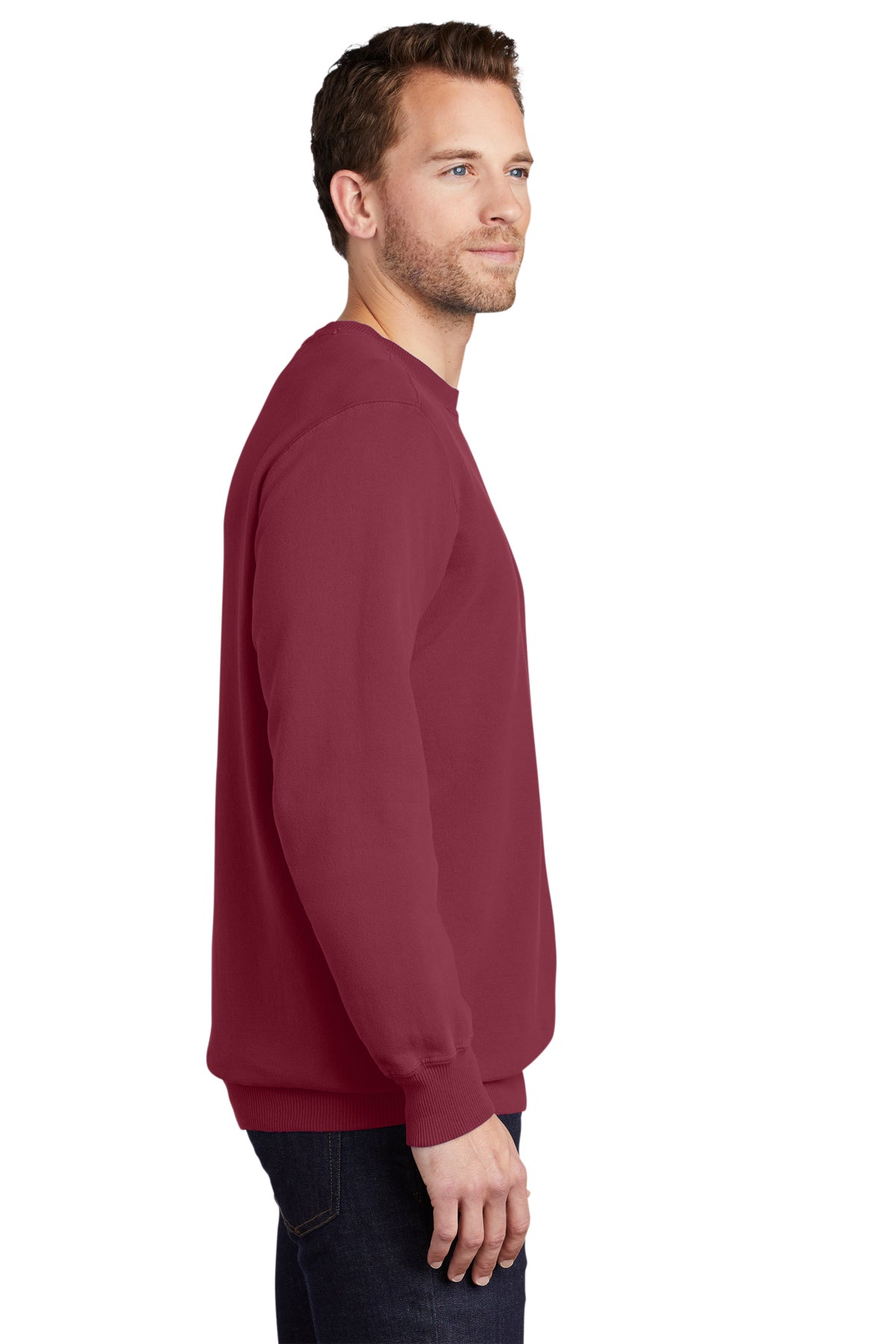 port & company_pc098 _merlot_company_logo_sweatshirts