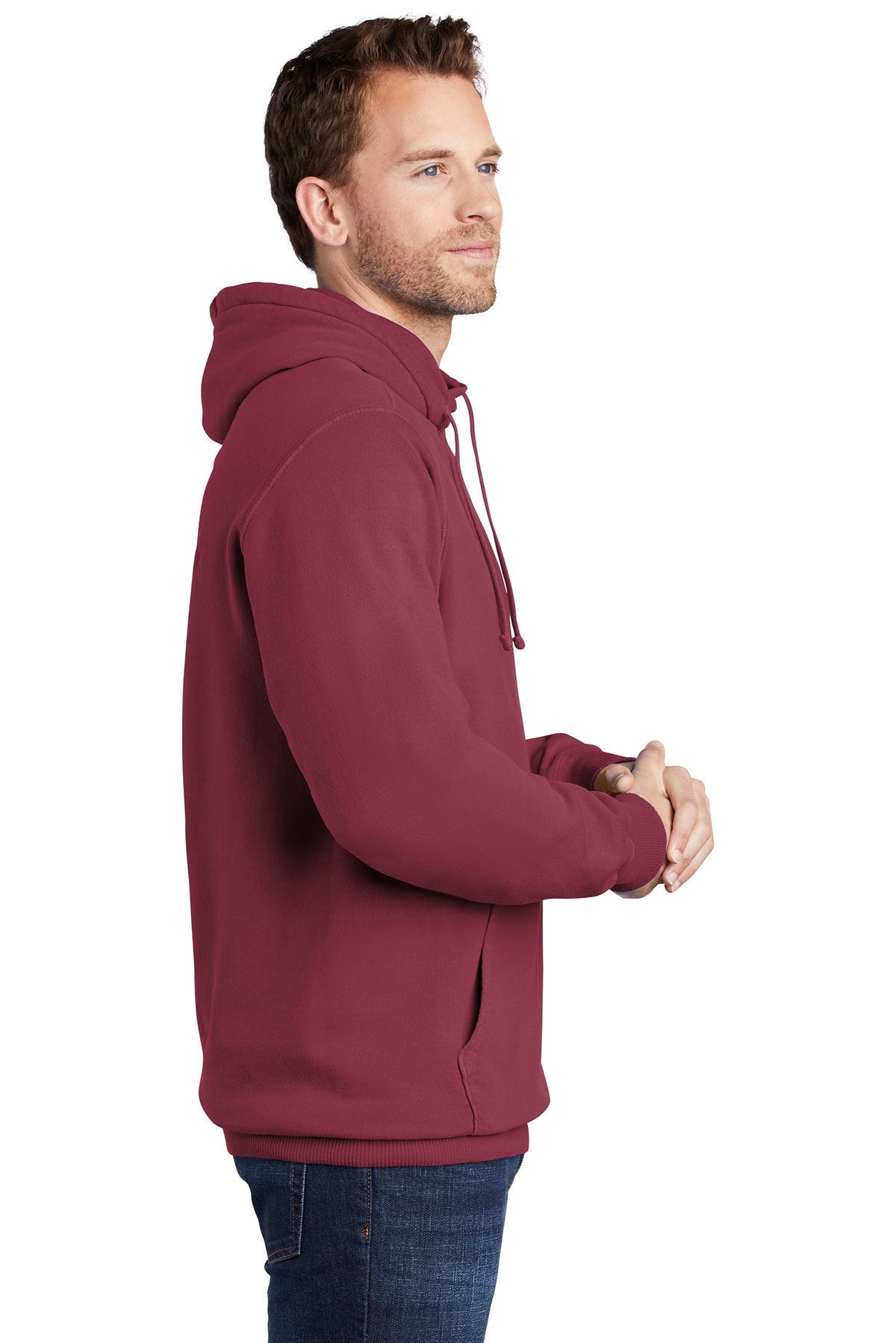 port & company_pc098h _merlot_company_logo_sweatshirts