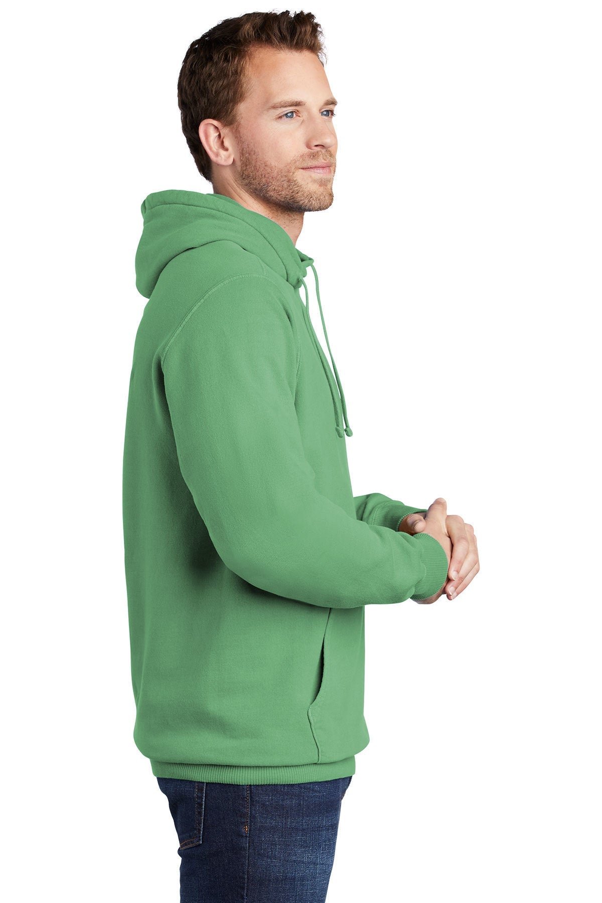 Port & Company Pigment Dyed Customized Hoodies, Safari [GOBHI]