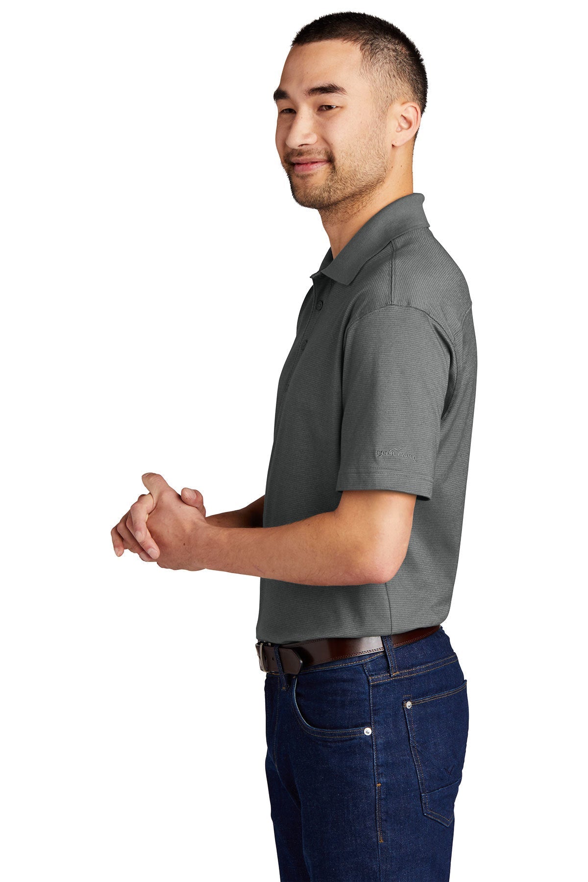 Eddie Bauer Custom Performance Polos, Grey Steel [SEB Professional]