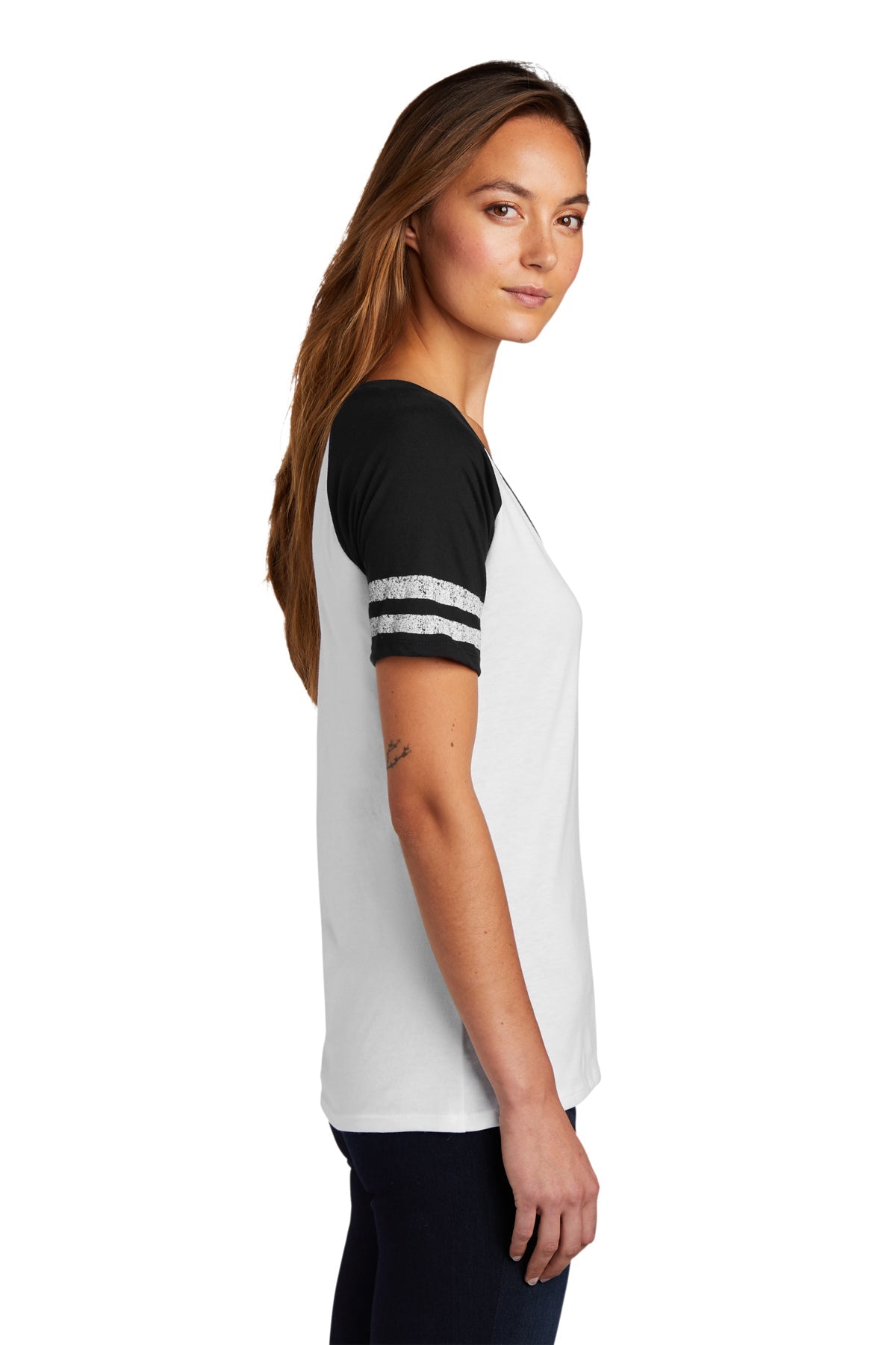District Made Ladies Game V-Neck Tee