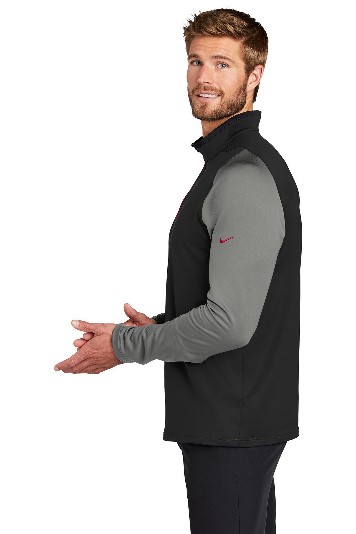 nike_779795_black/ dark grey/ gym red_company_logo_sweatshirts