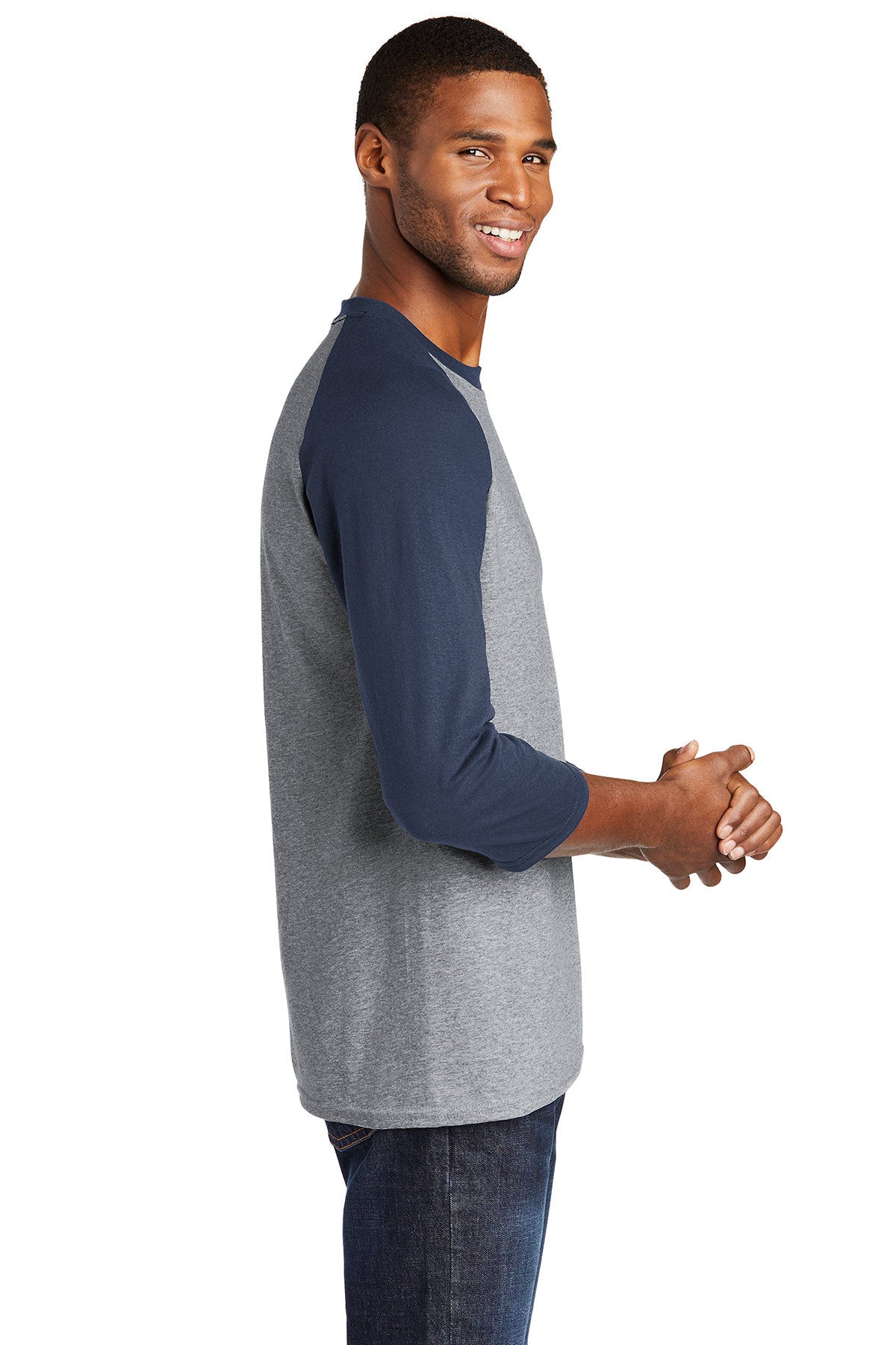 Port & Company Core Blend 3/4-Sleeve Raglan Tee