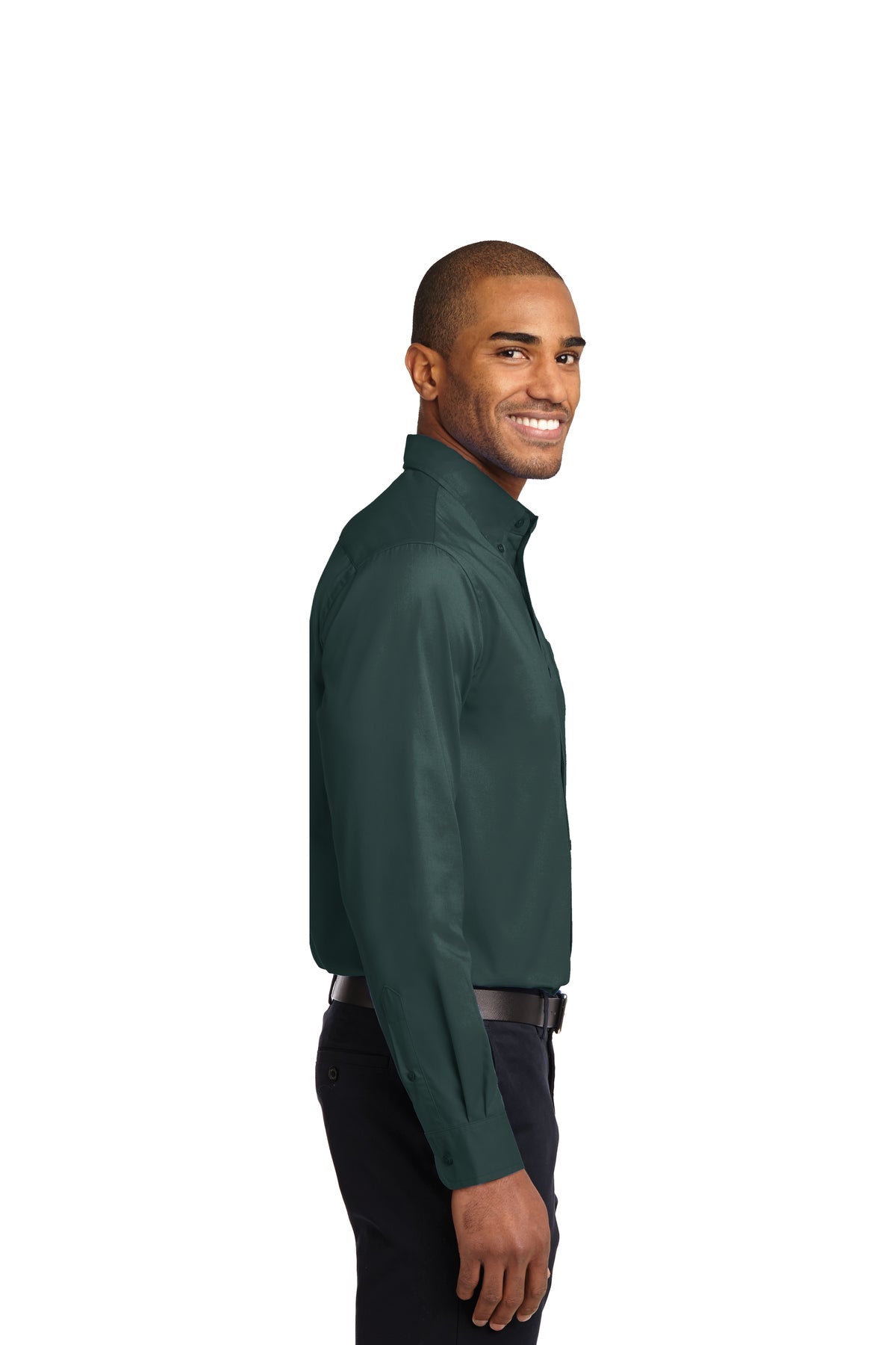 port authority_tls608 _dark green/ navy_company_logo_button downs
