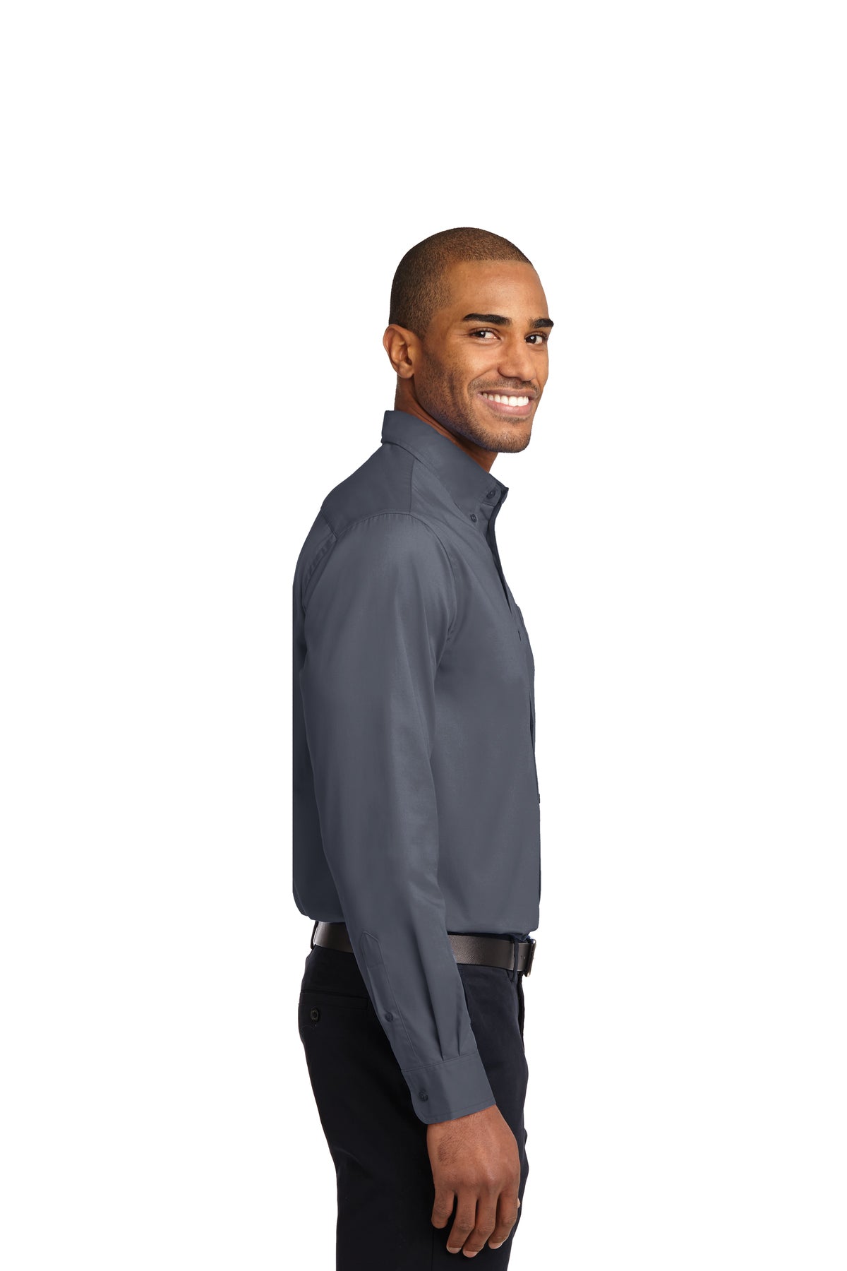 port authority_tls608 _steel grey/ light stone_company_logo_button downs