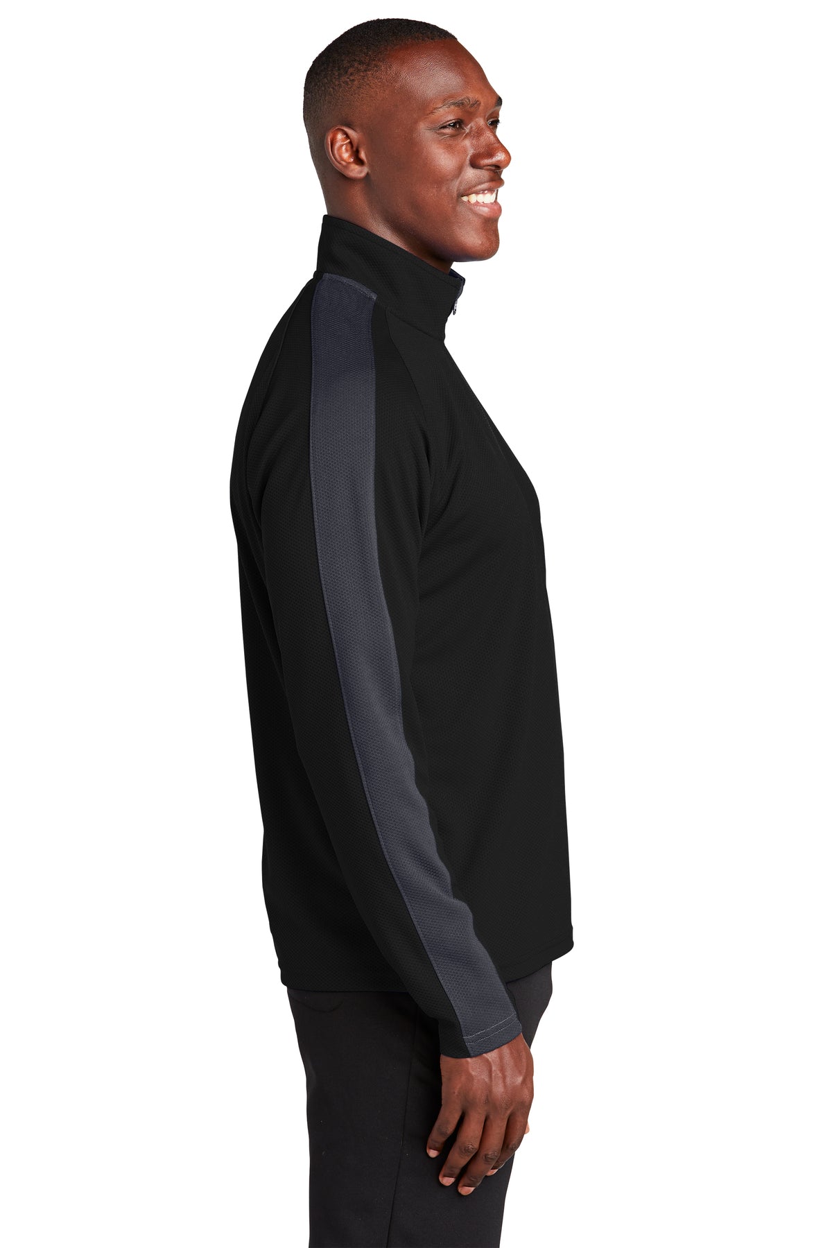 sport-tek_st861 _black/ iron grey_company_logo_sweatshirts