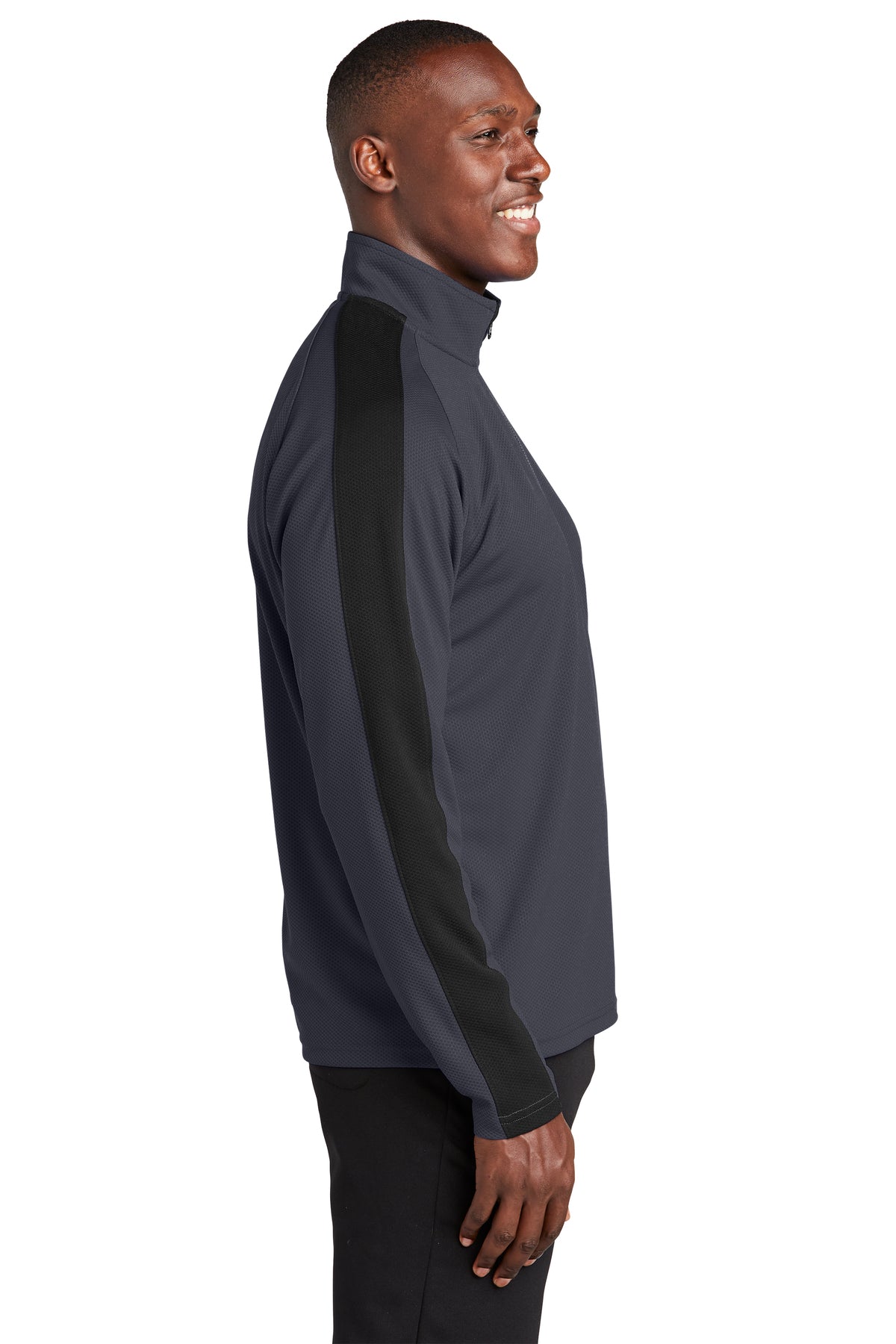 sport-tek_st861 _iron grey/ black_company_logo_sweatshirts