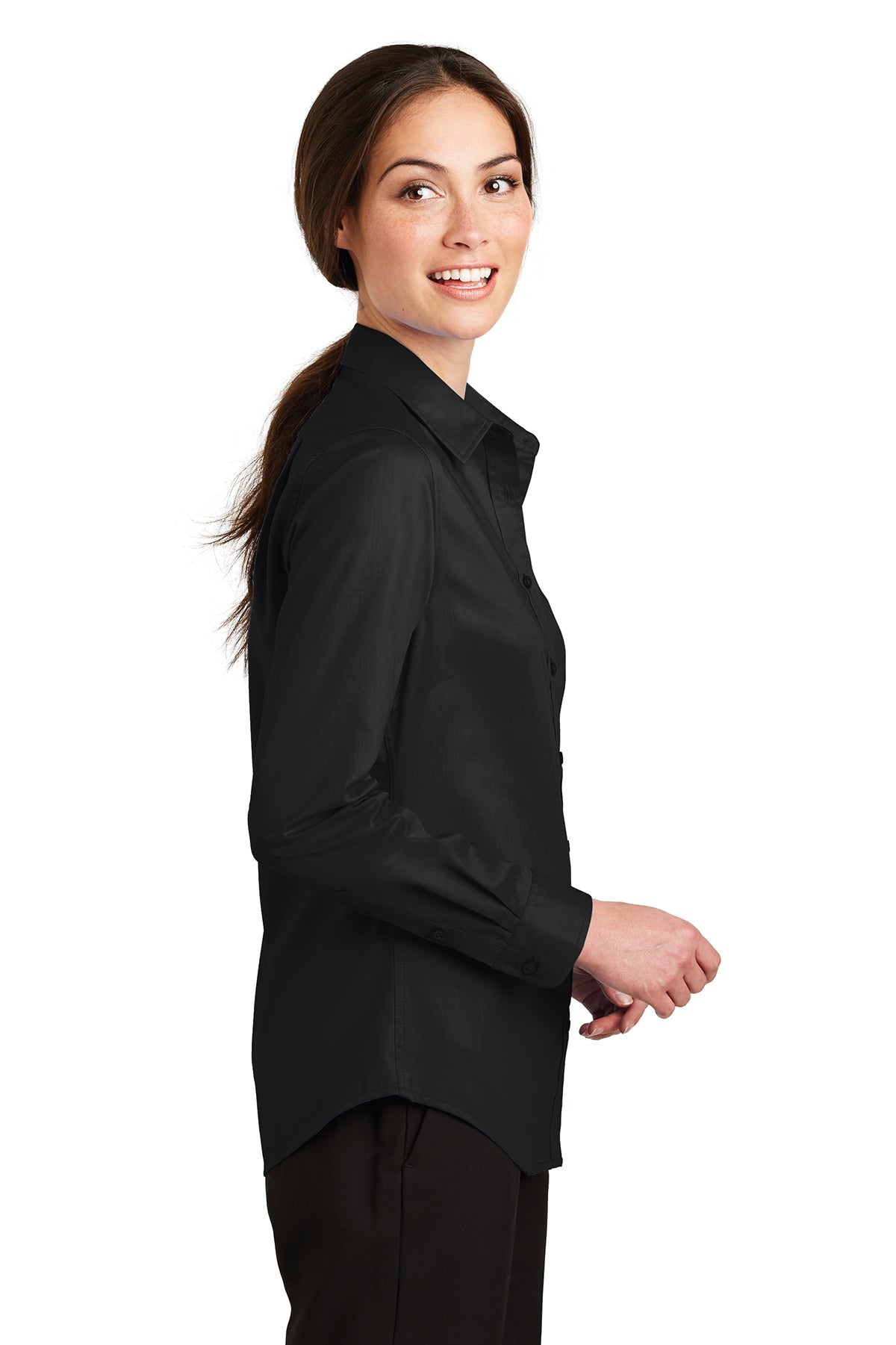 port authority_l663 _black_company_logo_button downs