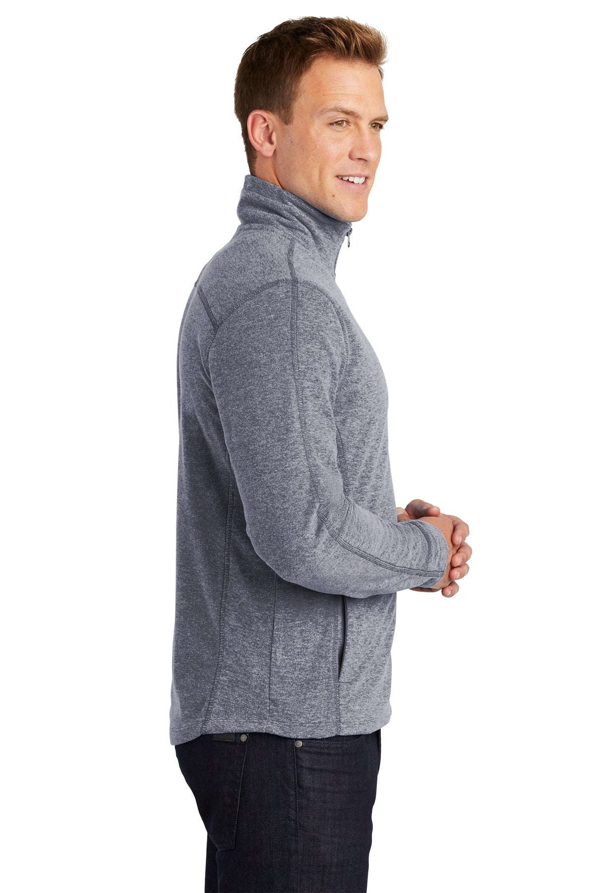 port authority_f235 _true navy heather_company_logo_jackets