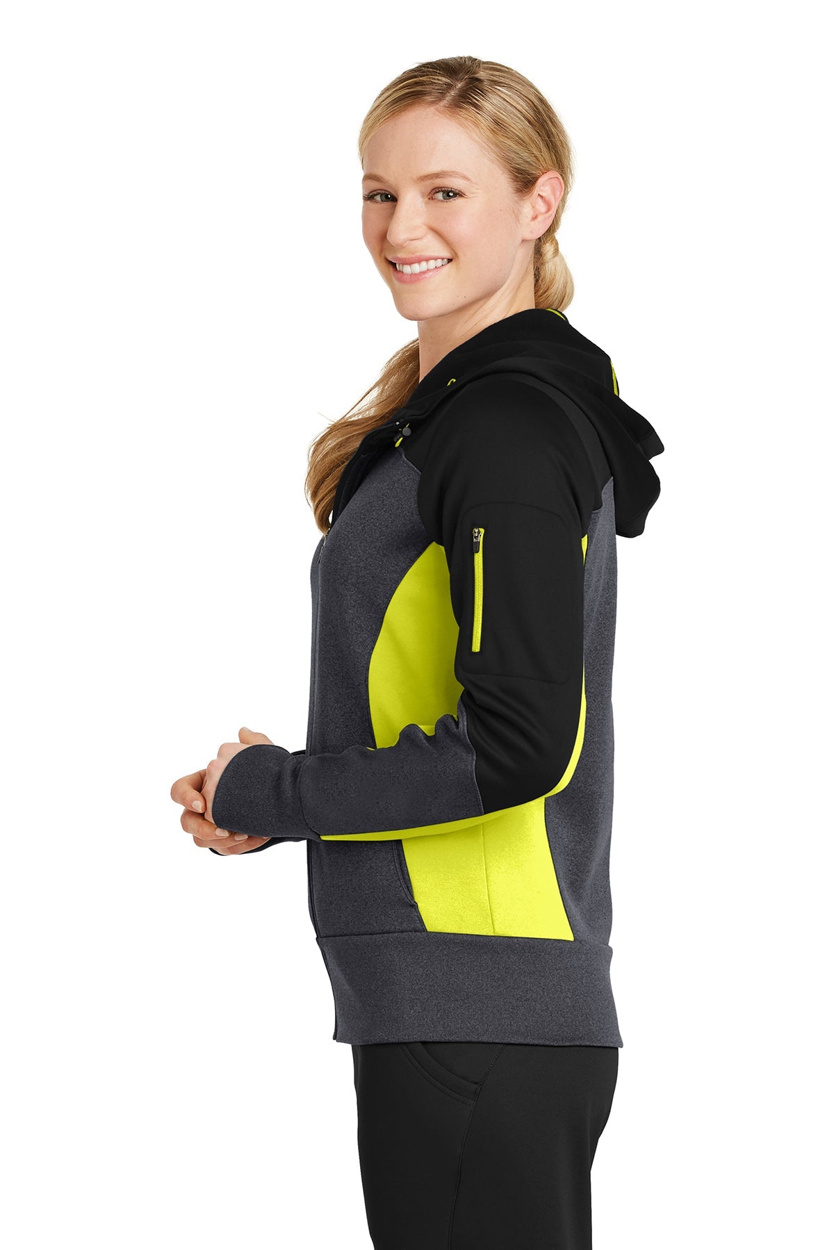 sport-tek_lst245 _black/ graphite heather/ citron_company_logo_sweatshirts