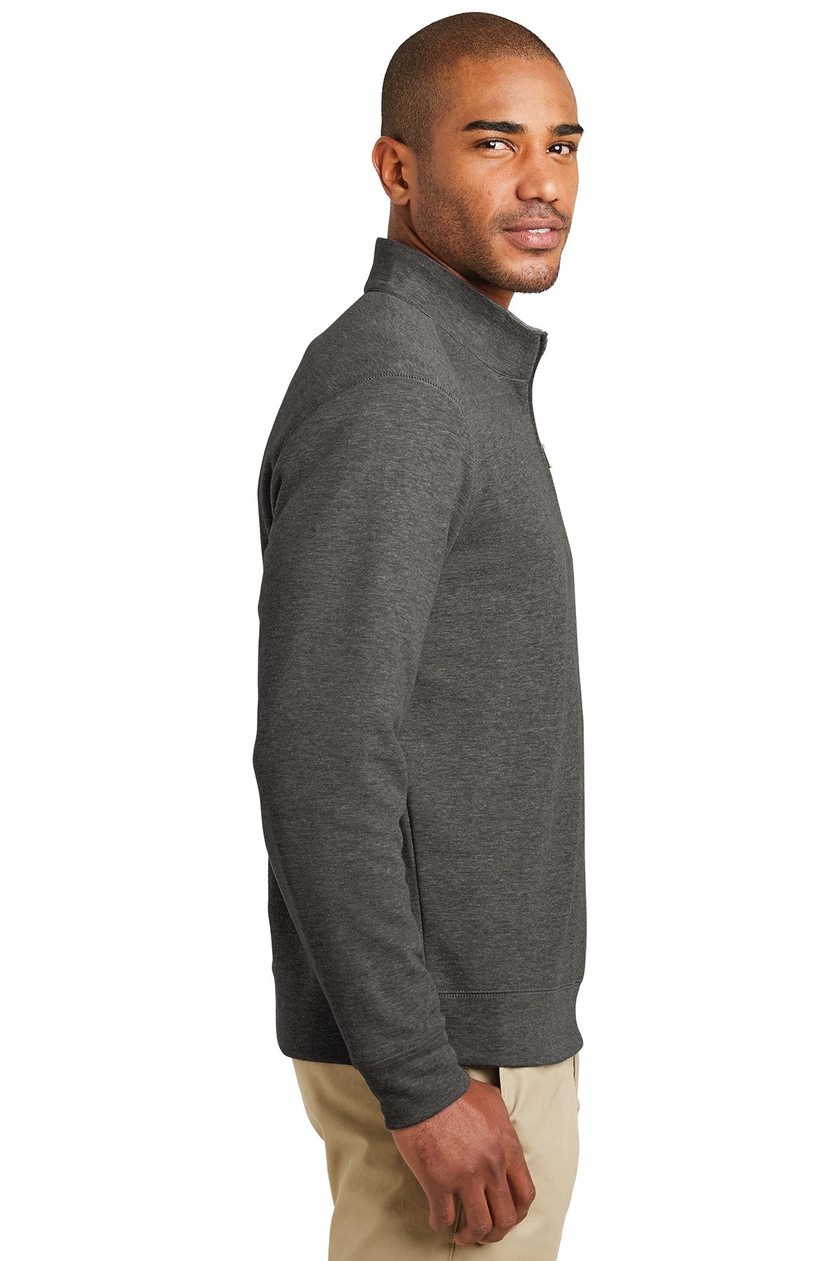 port authority_k807 _charcoal heather/ medium heather grey_company_logo_sweatshirts