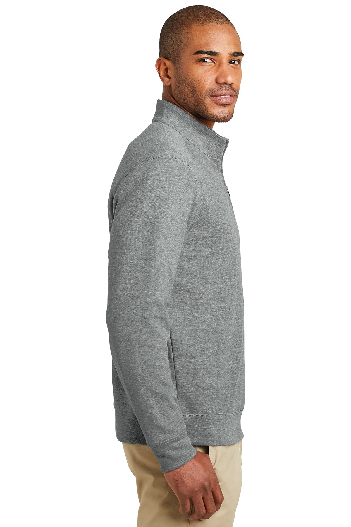 port authority_k807 _medium heather grey/ charcoal heather_company_logo_sweatshirts