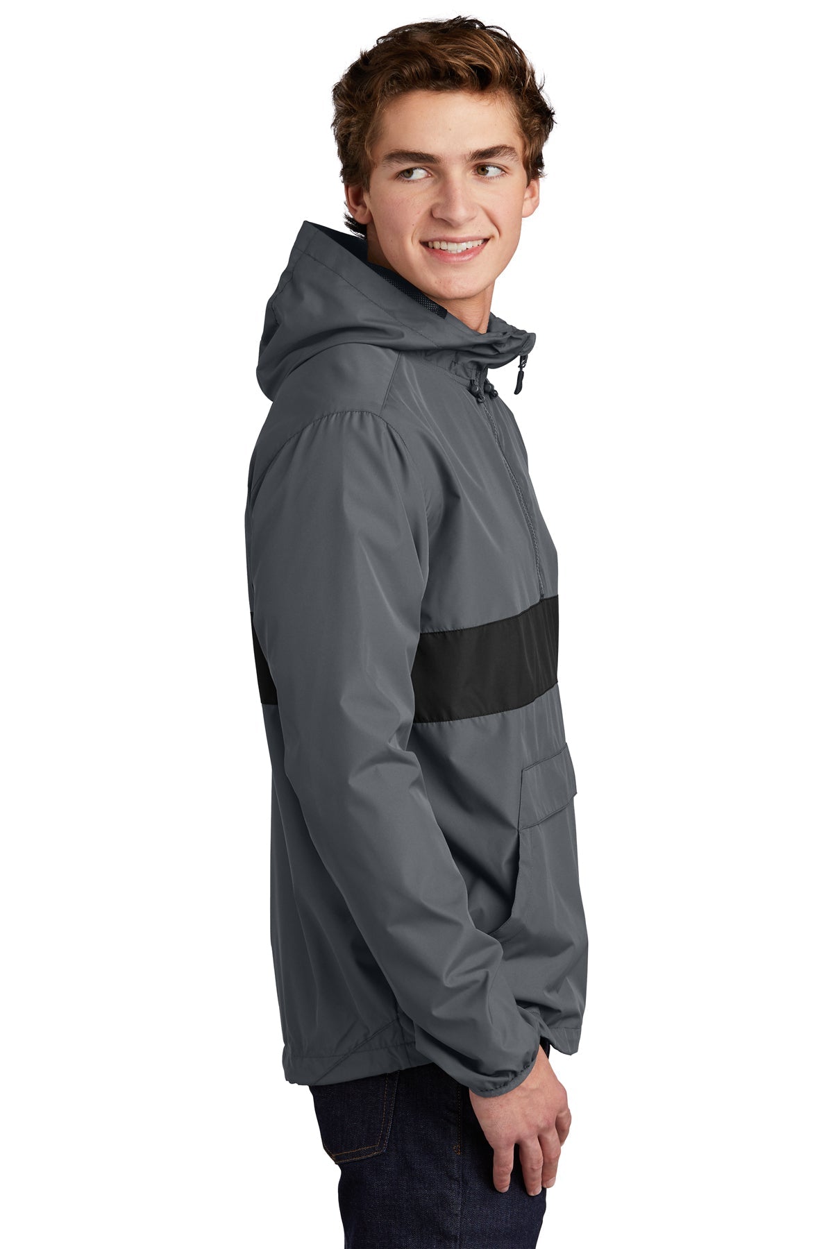 sport-tek_jst65 _graphite grey/ black_company_logo_jackets