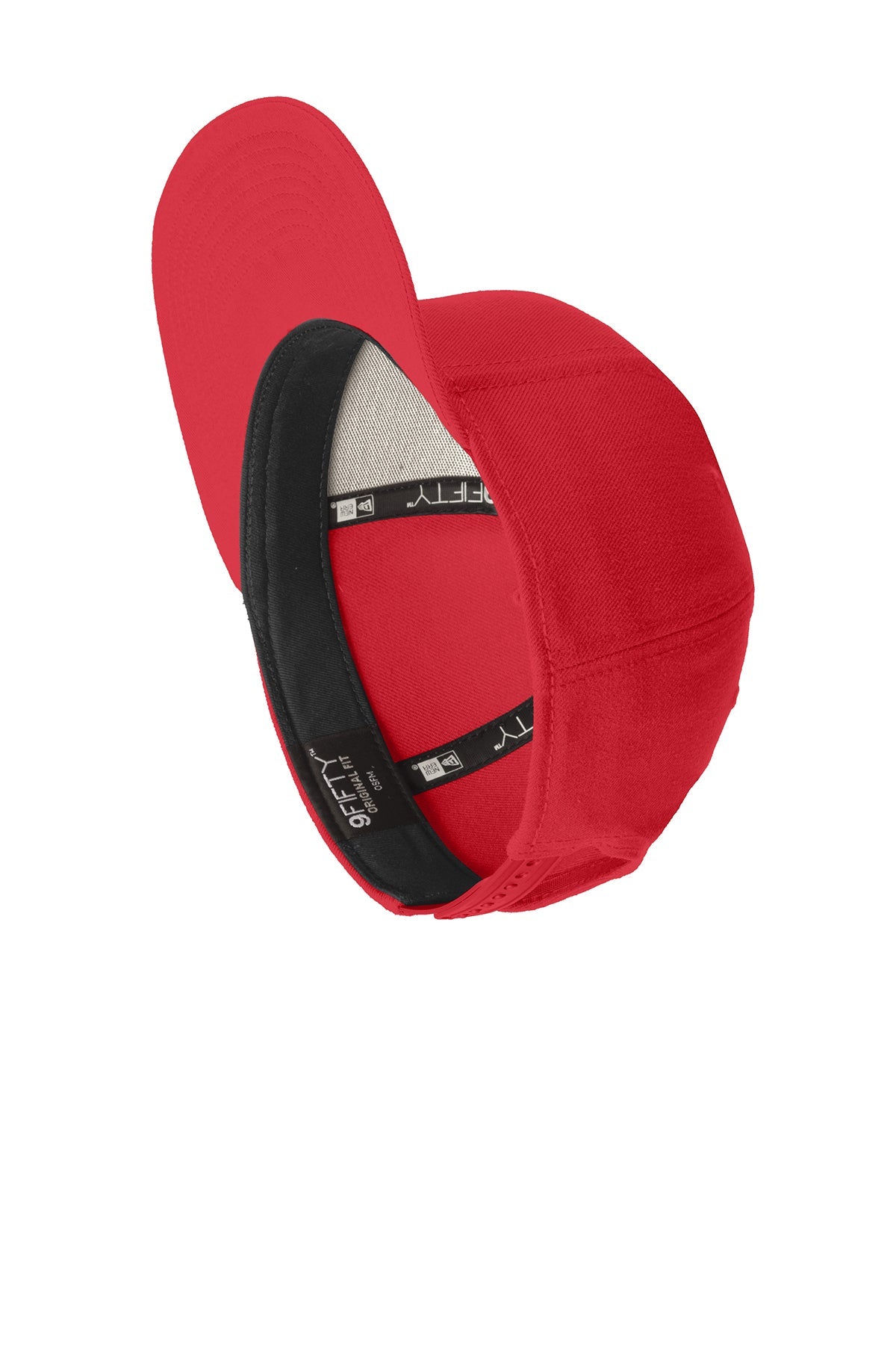 New Era Original Fit Flat Bill Snapback Customized Caps, Scarlet