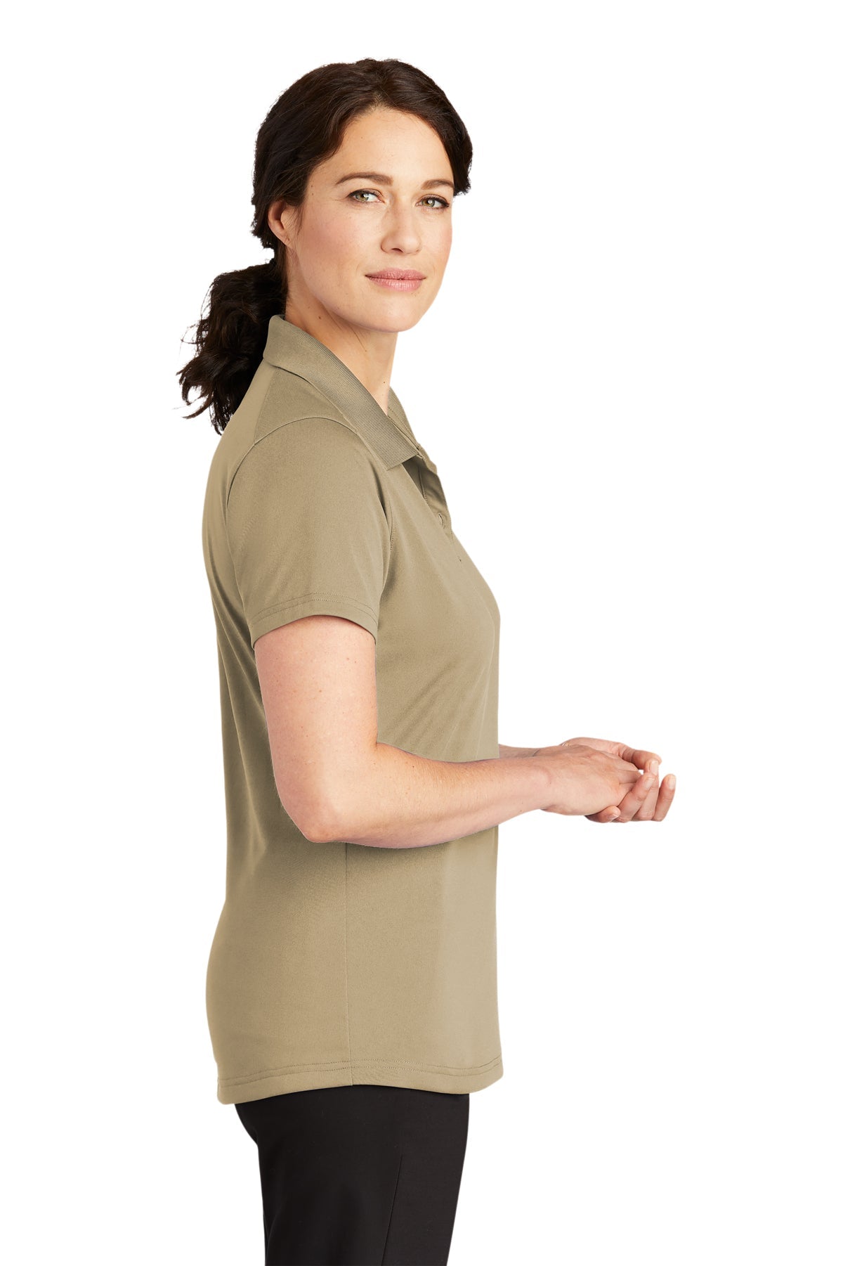 CornerStone Ladies Lightweight Polo, Tan [Osage LLC]