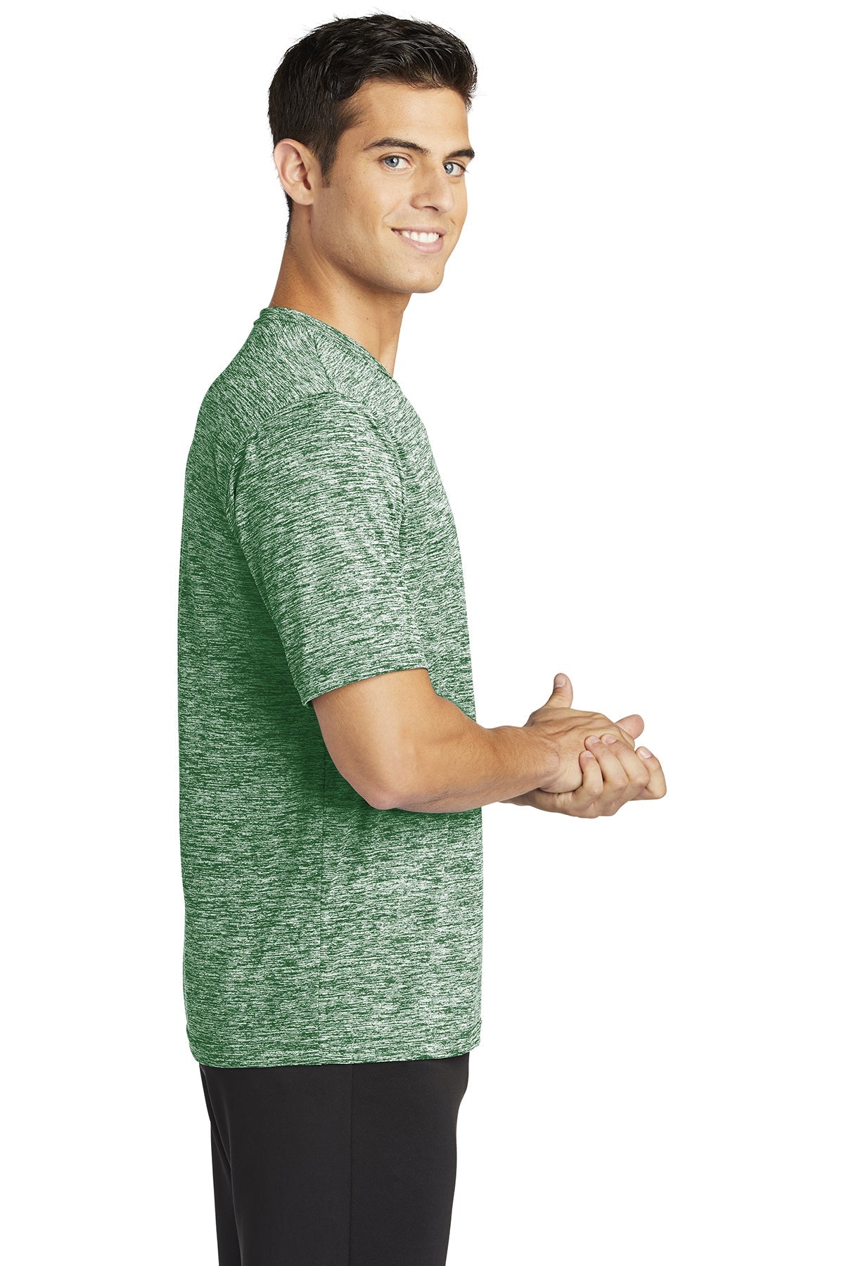 Sport-Tek PosiCharge Custom Electric Heather Tee's, Forest Green Electric [AMERILODGE GROUP]