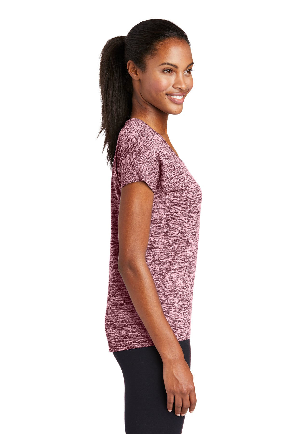 Sport-Tek Ladies PosiCharge Electric Heather Sporty Tee