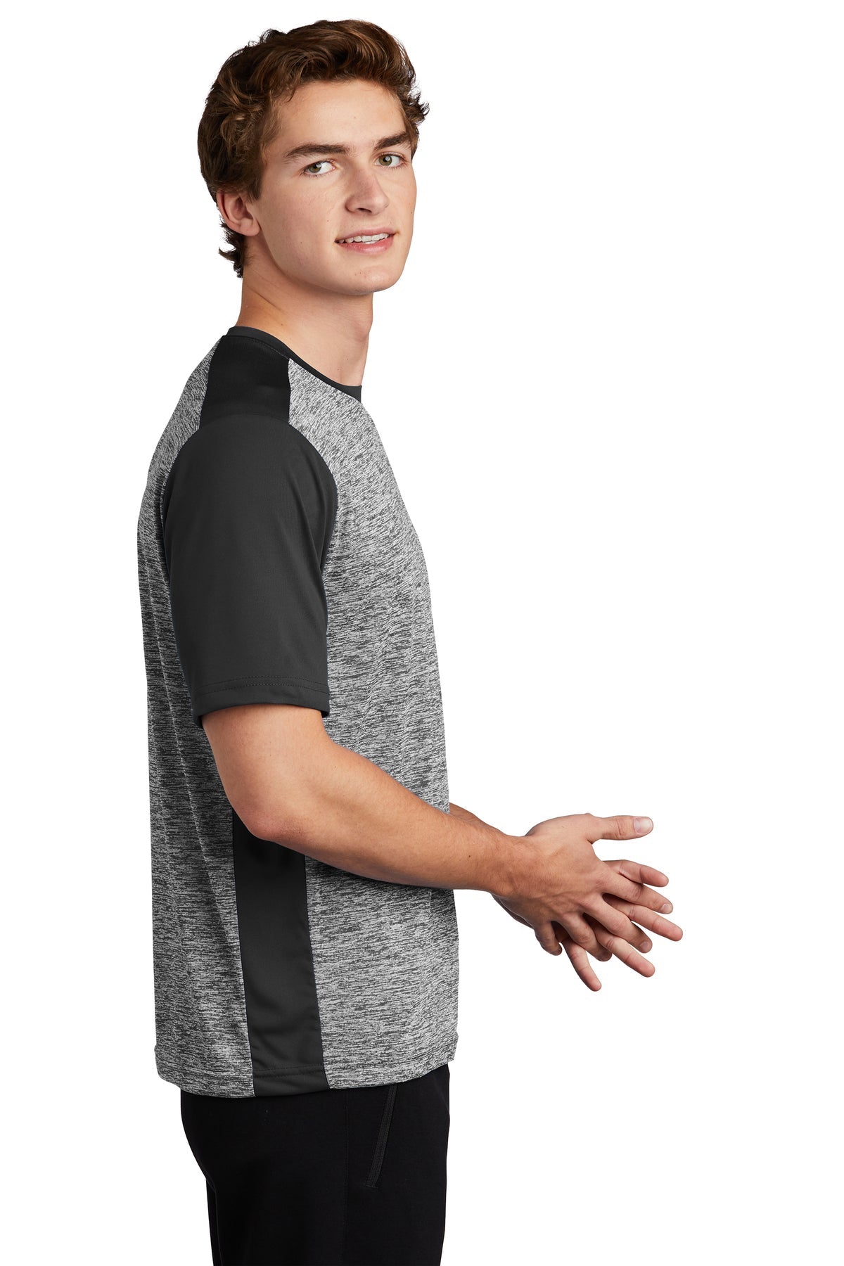 Sport-Tek PosiCharge Electric Heather Colorblock Tee