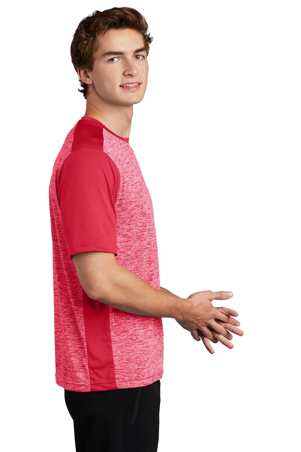 Sport-Tek PosiCharge Electric Heather Colorblock Tee