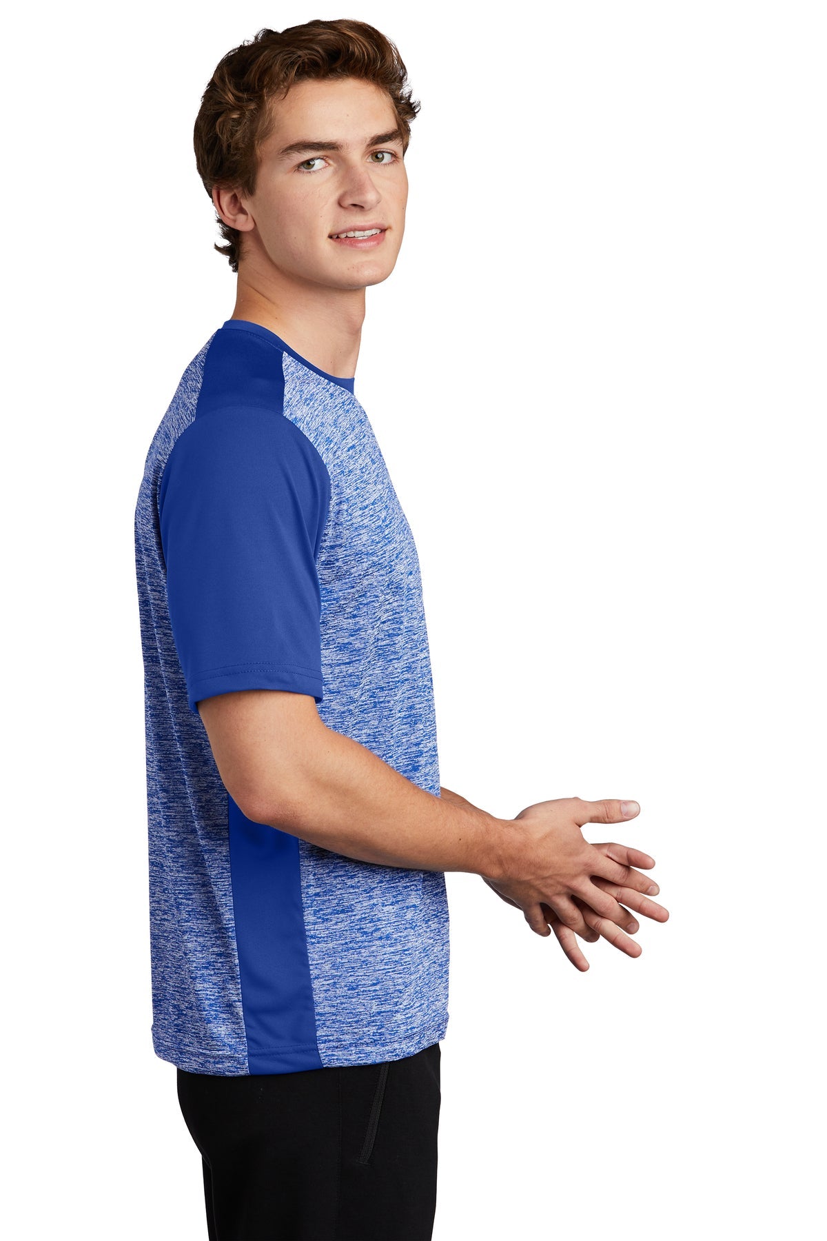 Sport-Tek PosiCharge Electric Heather Colorblock Tee