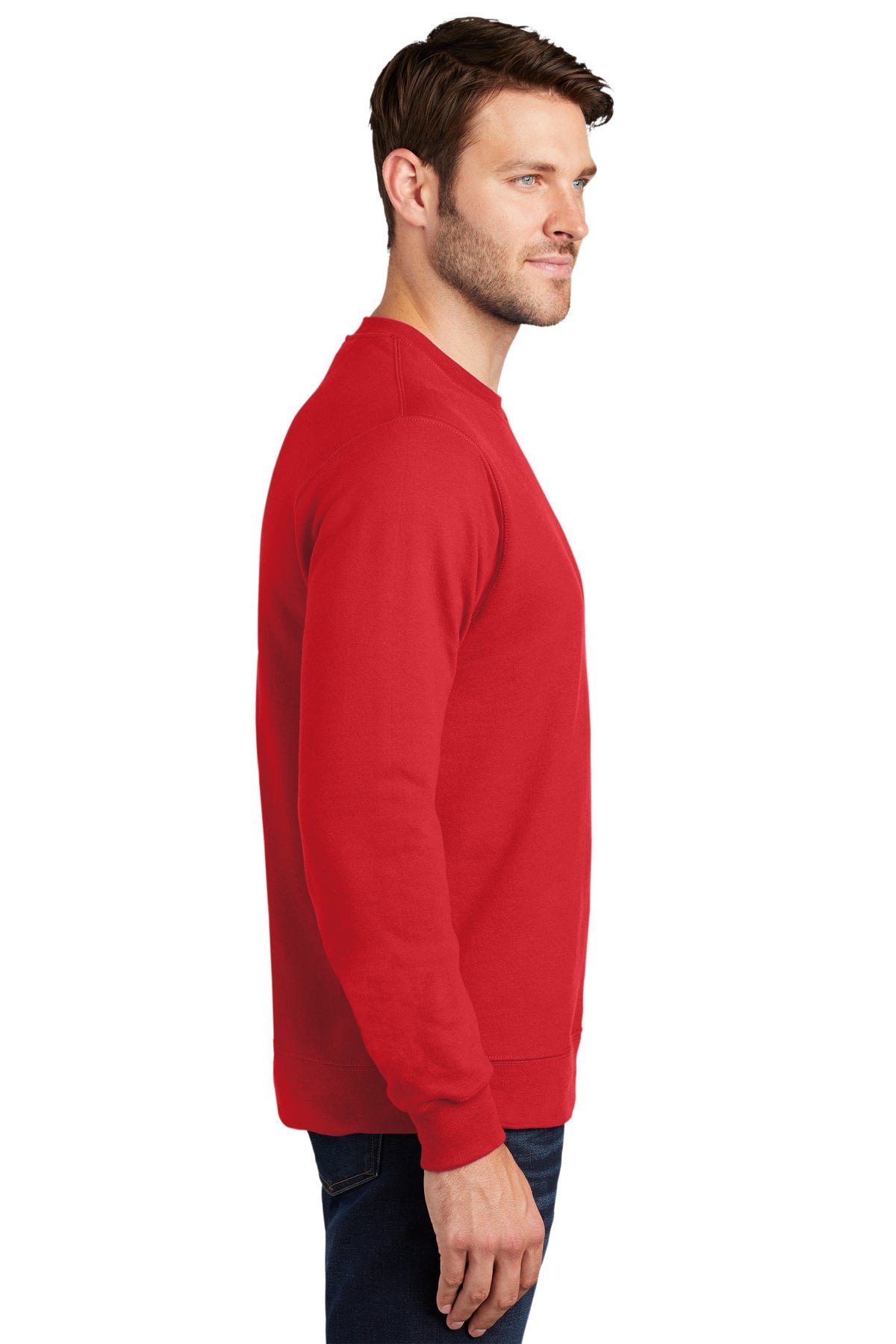 port & company_pc850 _bright red_company_logo_sweatshirts