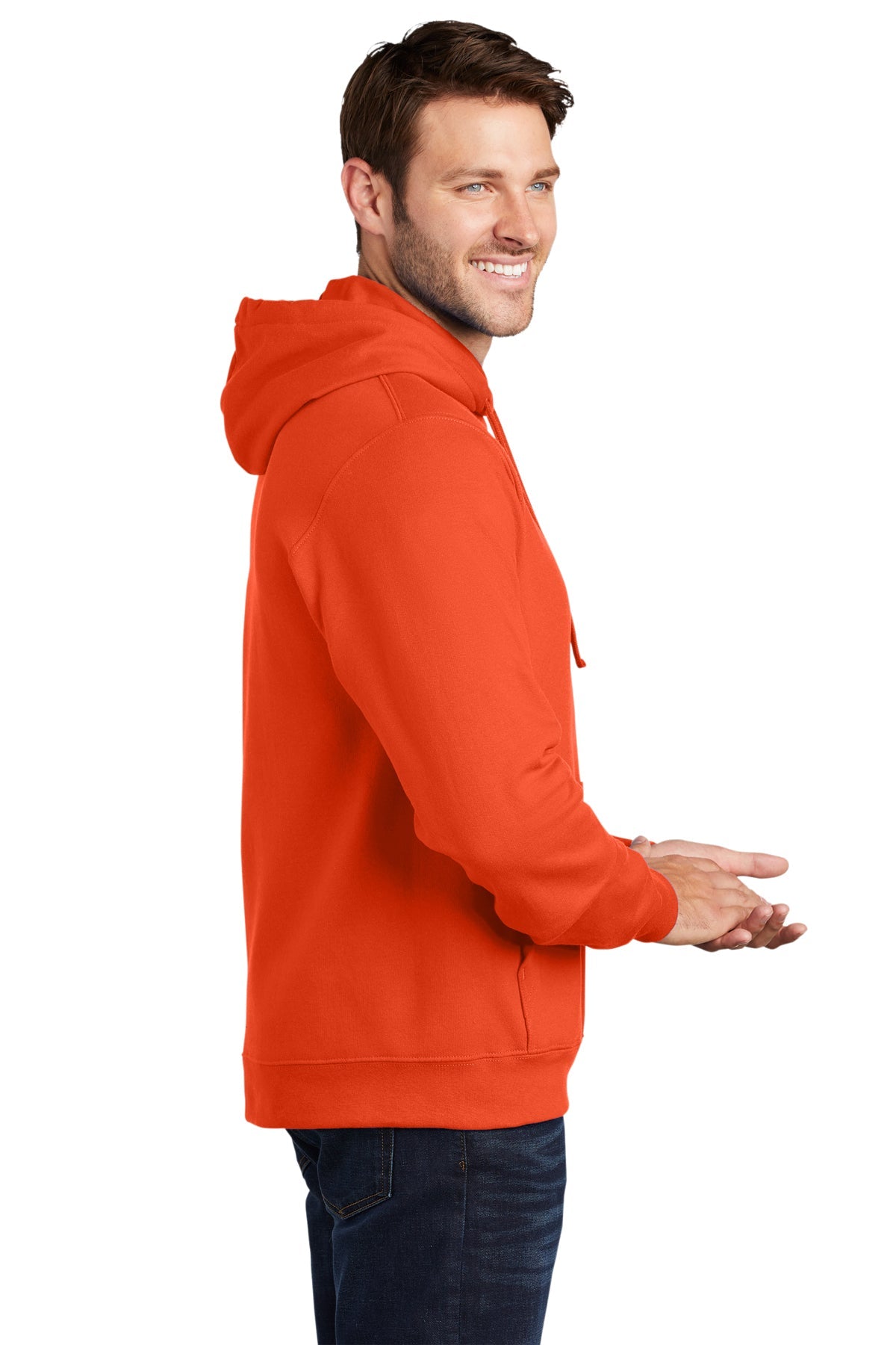 port & company_pc850h _orange_company_logo_sweatshirts