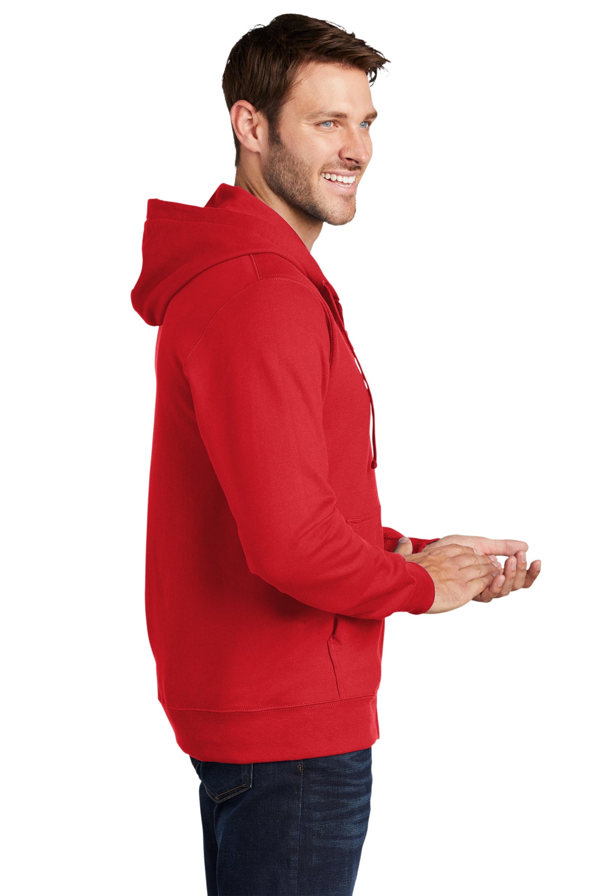 port & company_pc850zh _bright red_company_logo_sweatshirts