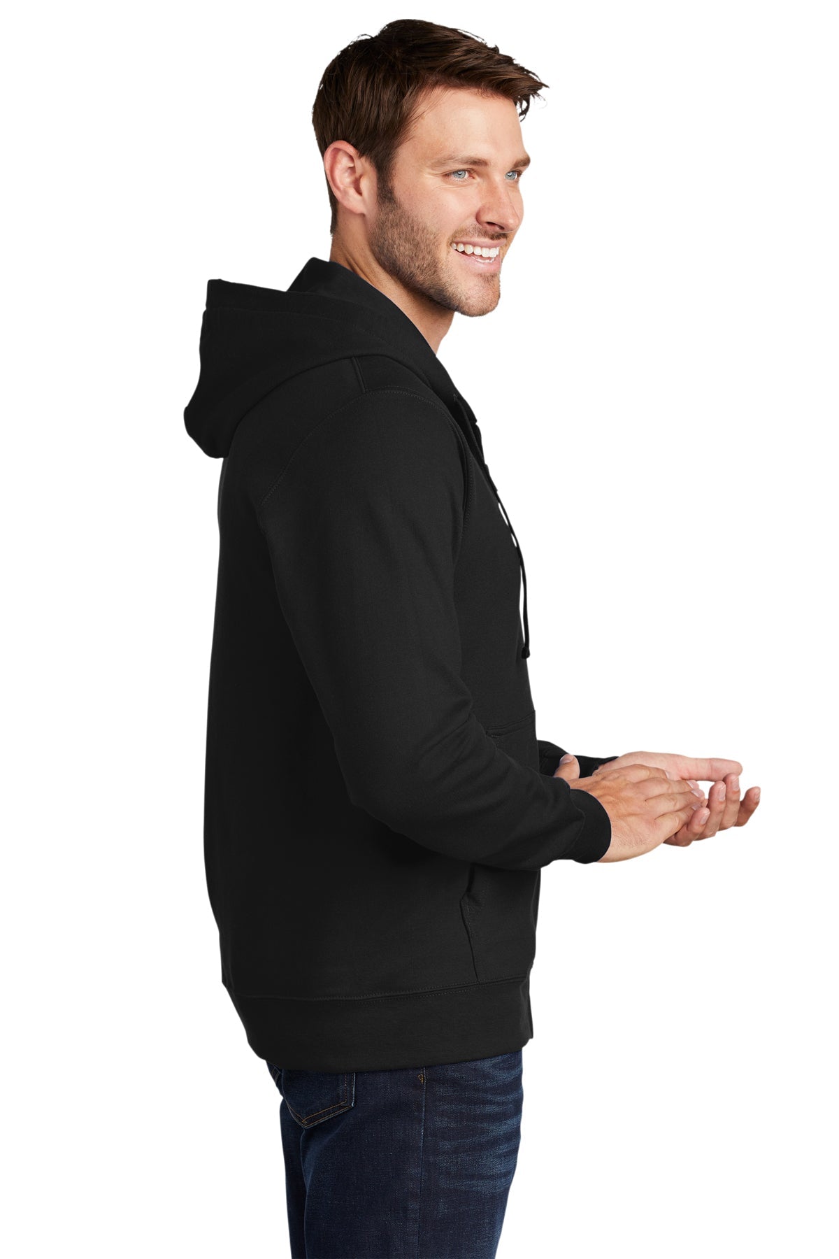 port & company_pc850zh _jet black_company_logo_sweatshirts