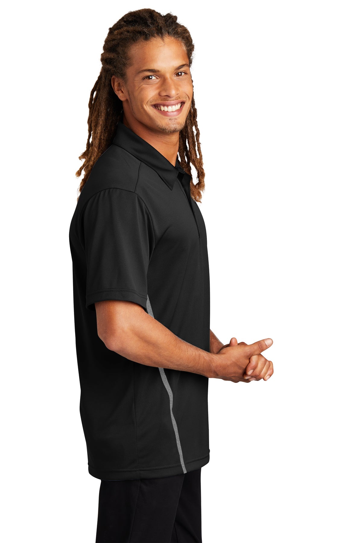 sport-tek_st620 _black/ heather grey_company_logo_polos