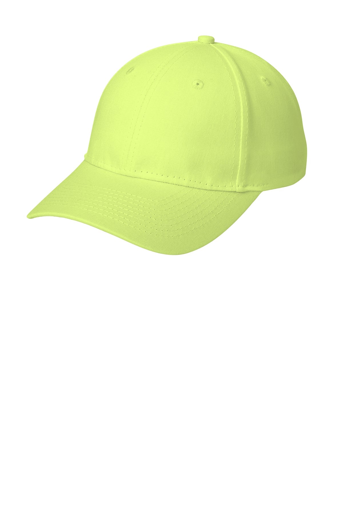 Port Authority Six Panel Twill Branded Caps, Neon Yellow