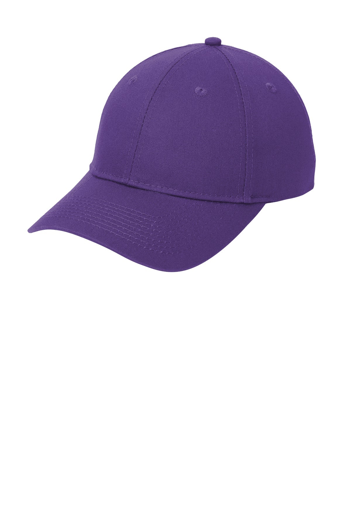 Port Authority Six Panel Twill Branded Caps, Purple