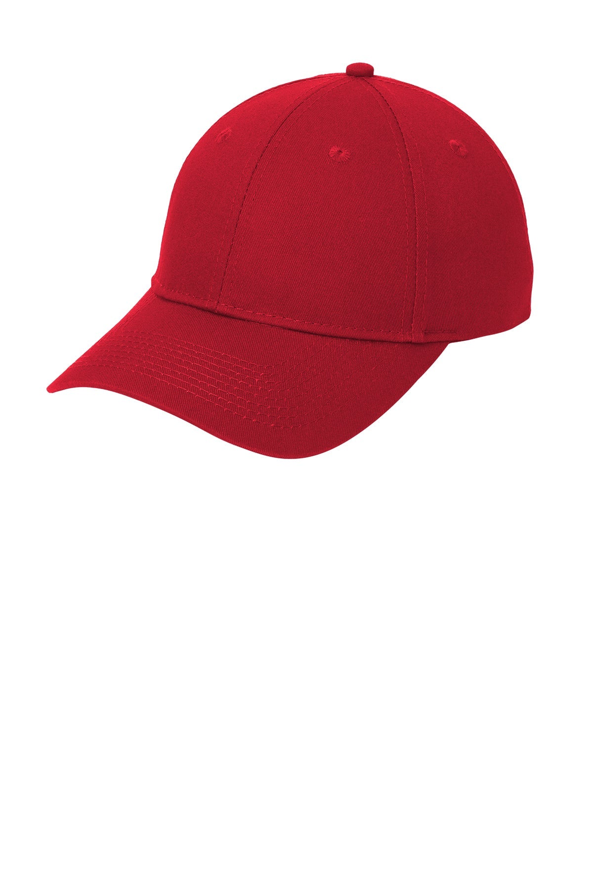Port Authority Six Panel Twill Branded Caps, Red