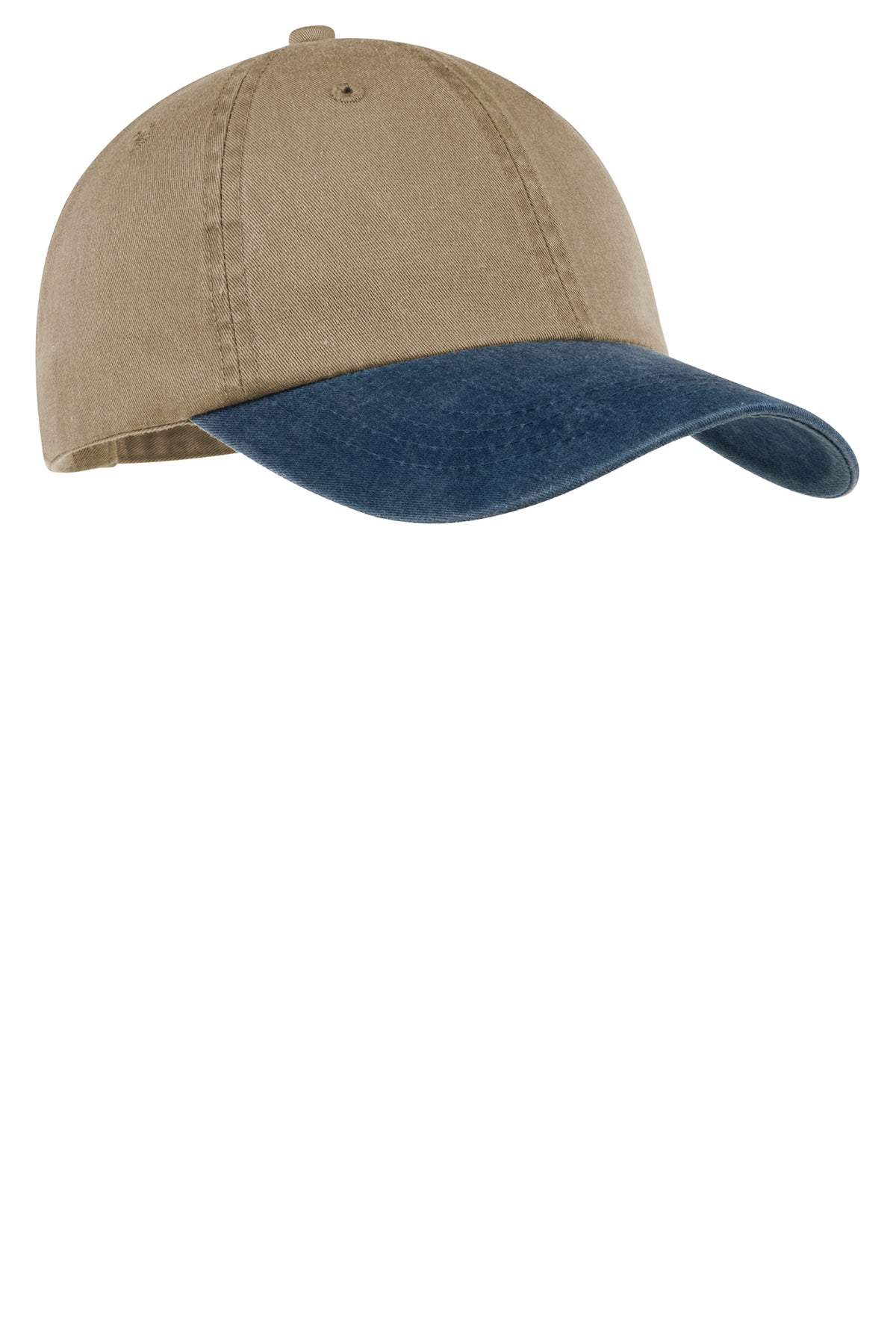 Port Authority Pigment Dyed Customized Caps, Khaki/Navy