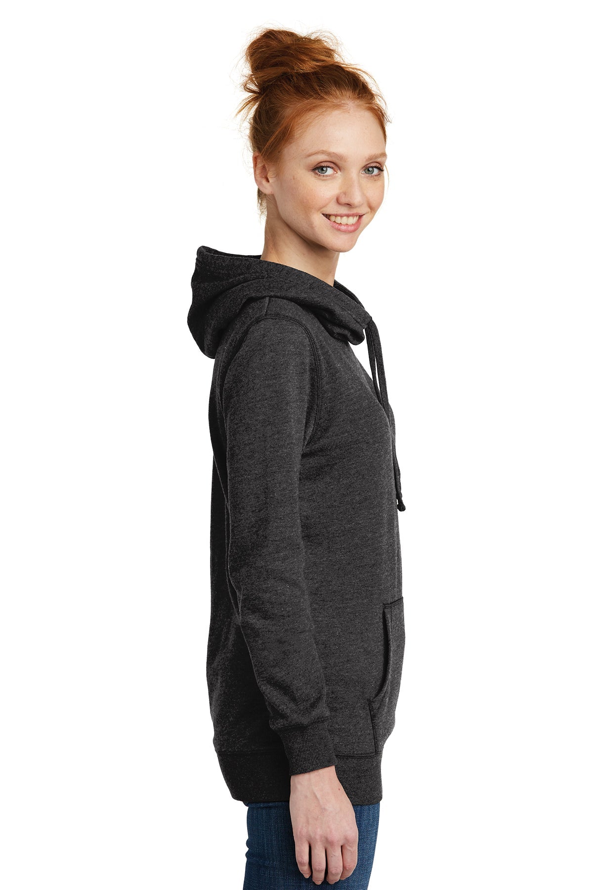 district made_dm493 _heathered black_company_logo_sweatshirts