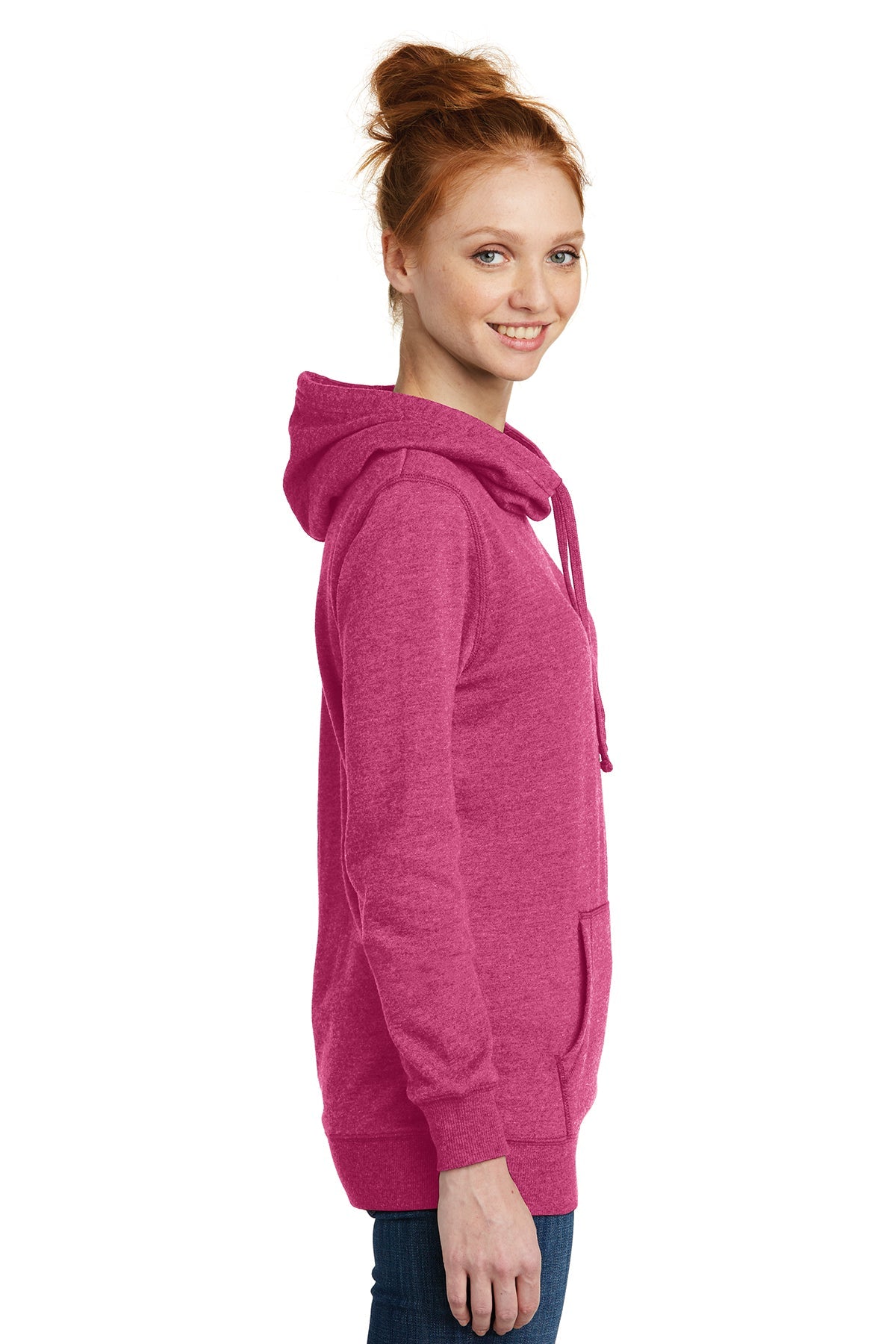district made_dm493 _heathered pink azalea_company_logo_sweatshirts