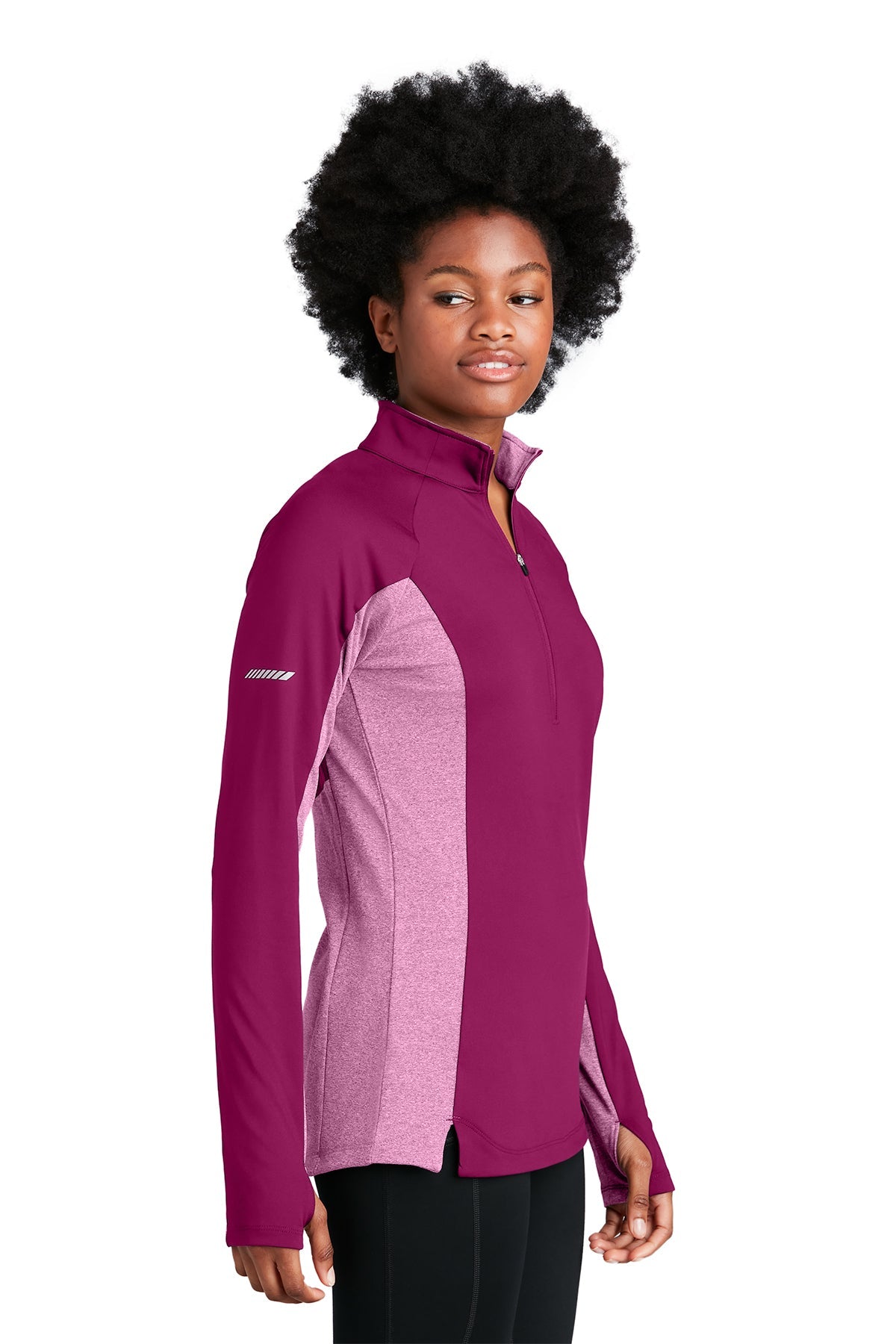 sport-tek_lst854 _pink rush/ pink rush heather_company_logo_sweatshirts