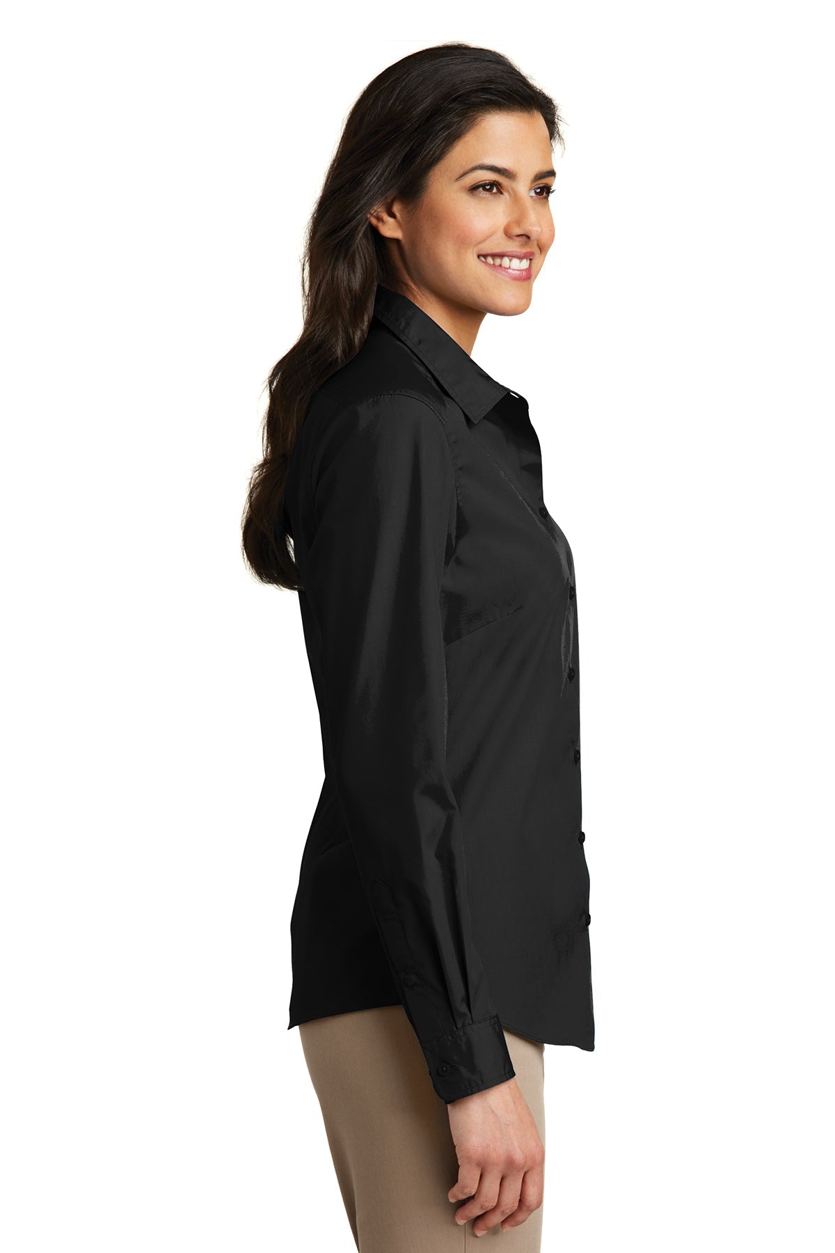port authority_lw100 _deep black_company_logo_button downs