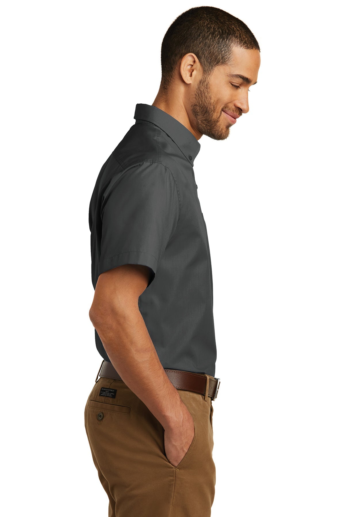 port authority_w101 _graphite_company_logo_button downs