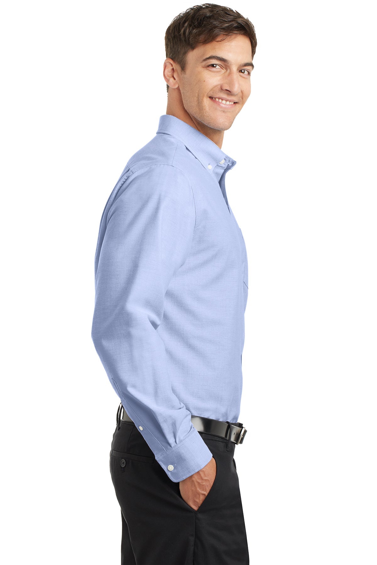 port authority_ts658 _oxford blue_company_logo_button downs