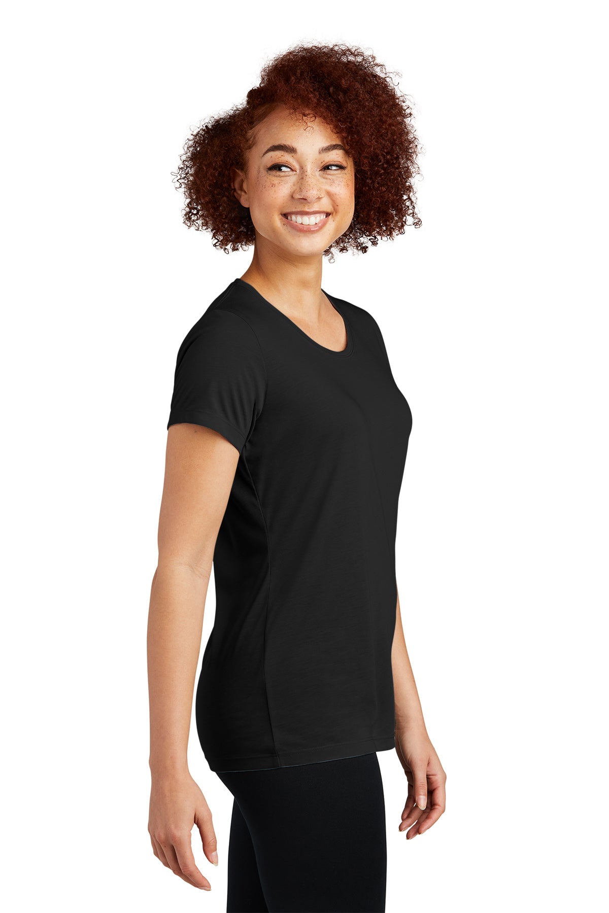 Sport-Tek Ladies PosiCharge Competitor Cotton Touch Scoop Neck Tee