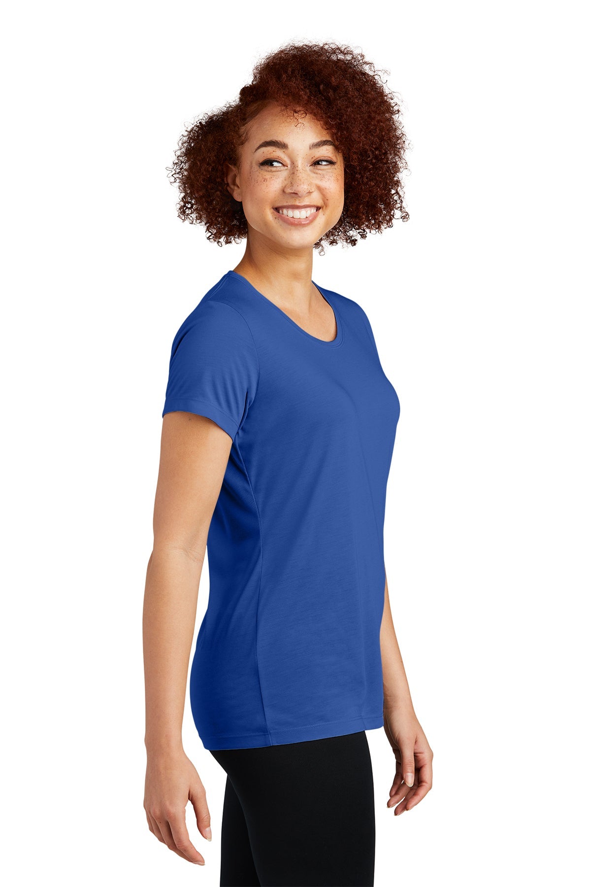Sport-Tek Ladies PosiCharge Competitor Cotton Touch Scoop Neck Tee