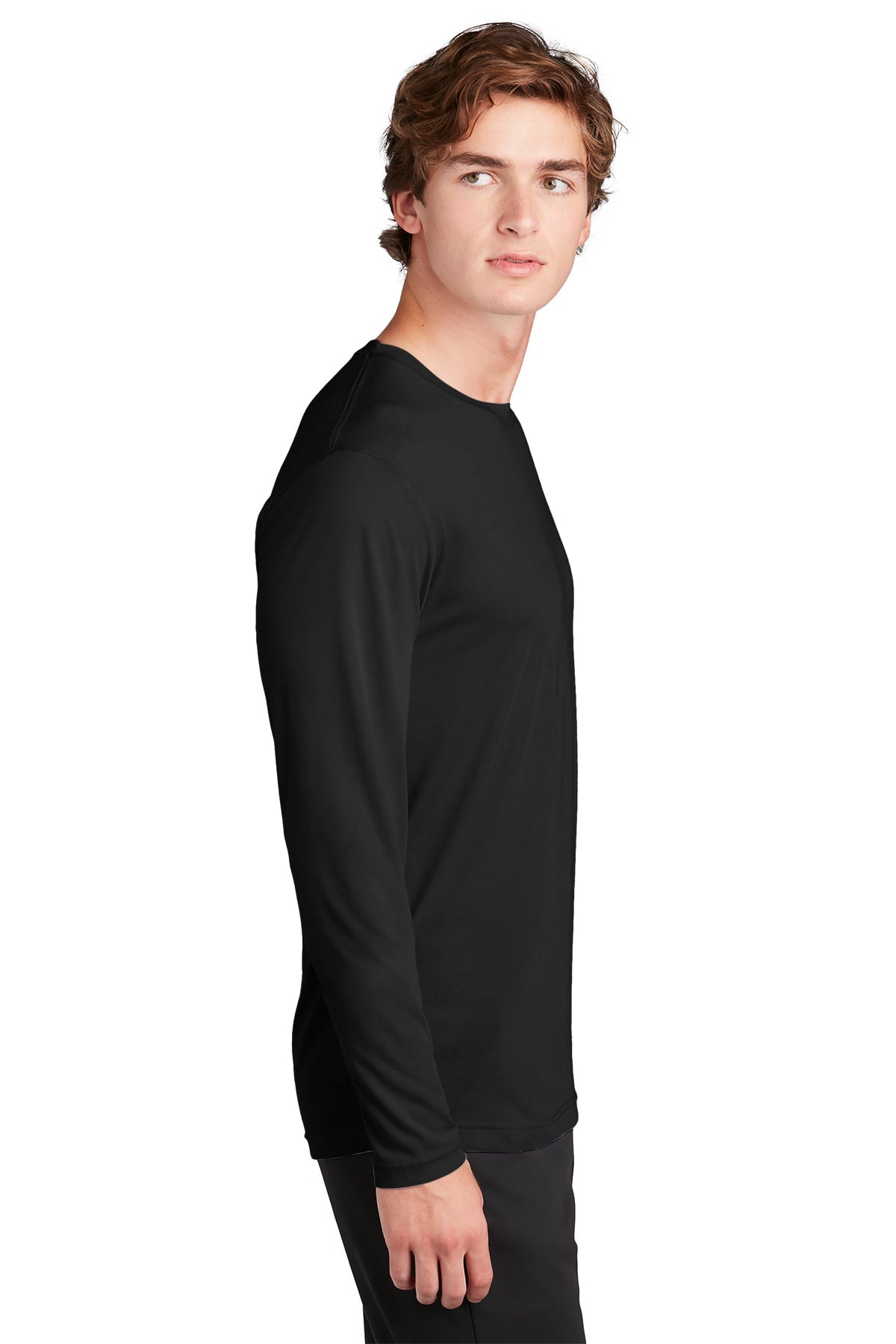 Sport-Tek Long Sleeve PosiCharge Competitor Branded Cotton Touch Tee's, Black [Century Sales and Management]
