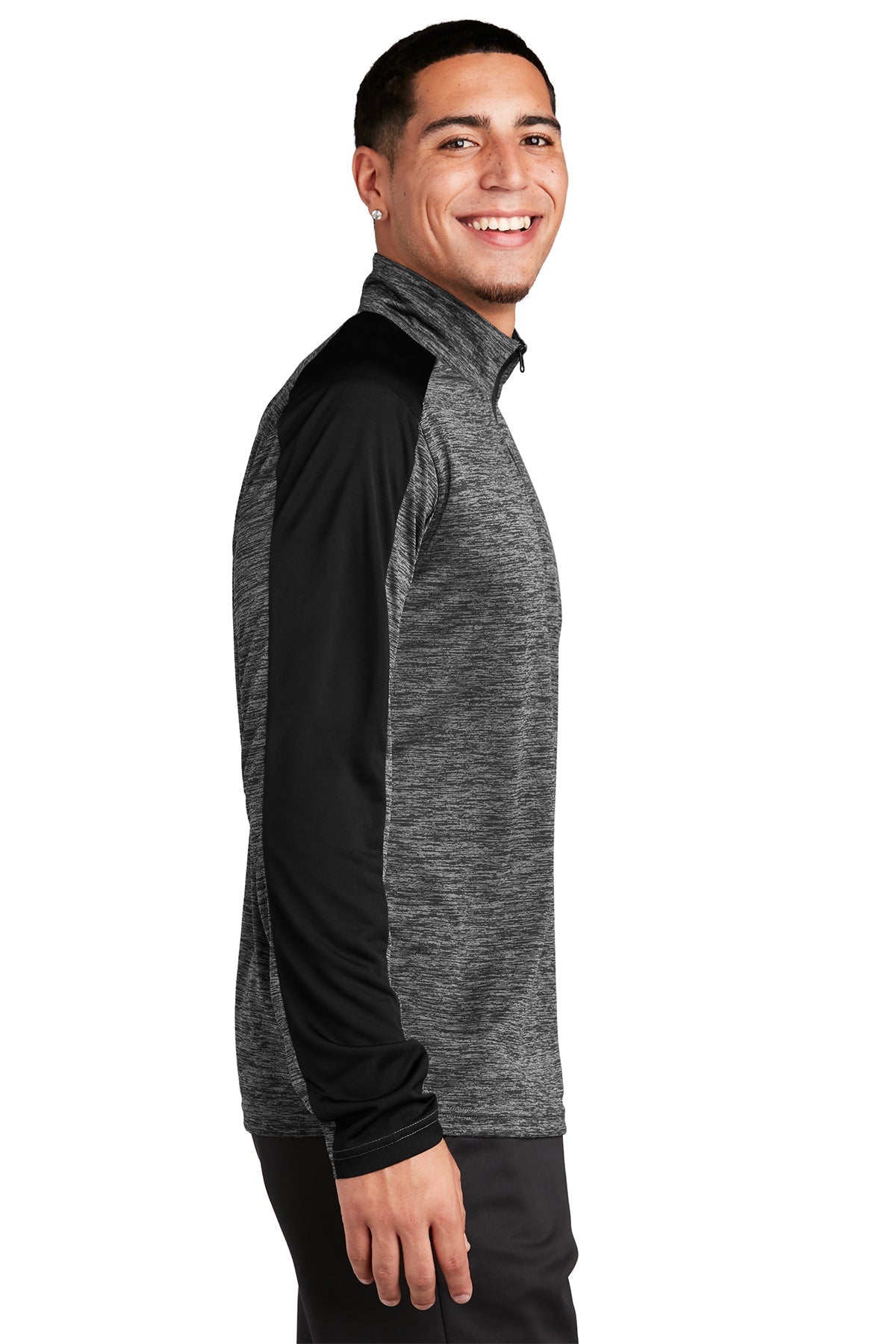 sport-tek_st397 _grey-black electric/ black_company_logo_sweatshirts