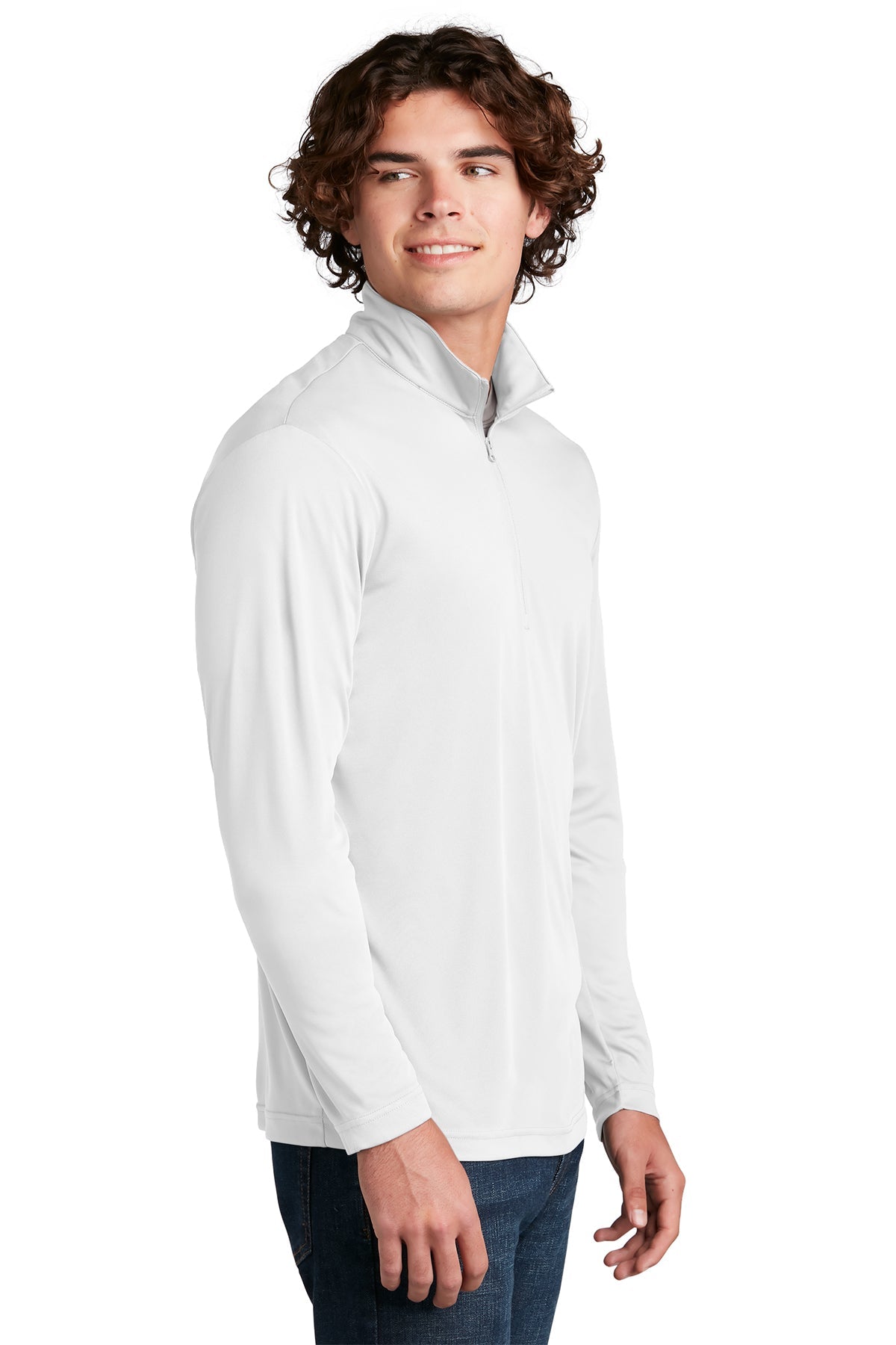 Sport-Tek PosiCharge Competitor Branded 1/4-Zip Pullovers, White [ERES]