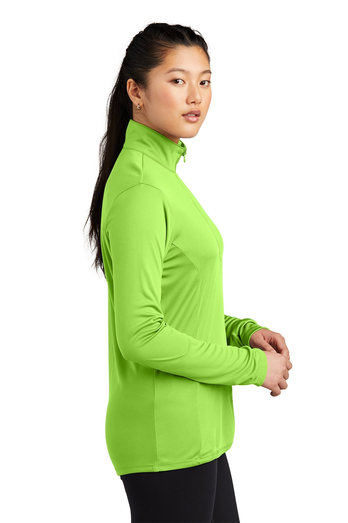 sport-tek_lst357 _lime shock_company_logo_sweatshirts