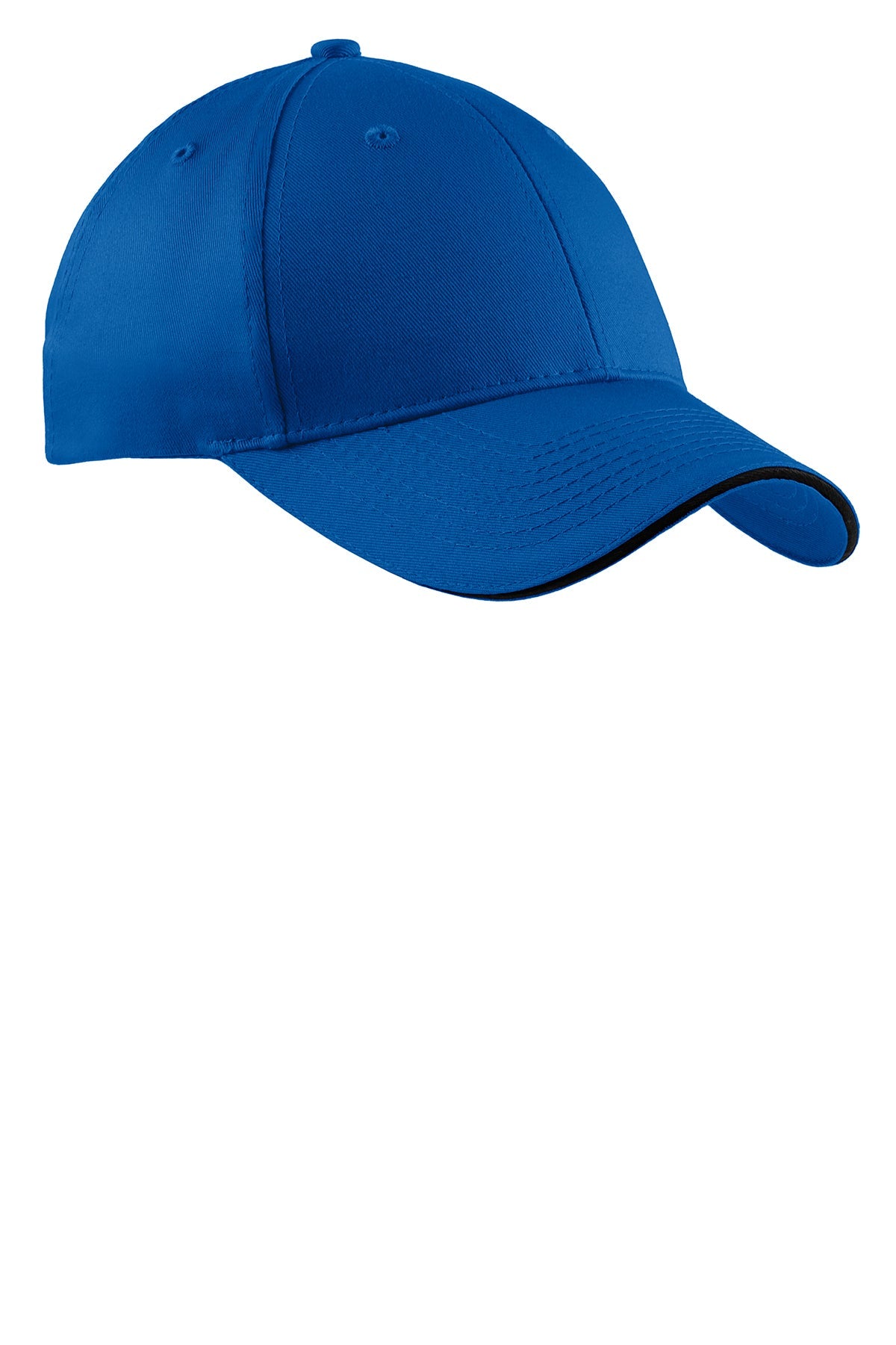 Port Authority Sandwich Bill Branded Caps, Royal/Black