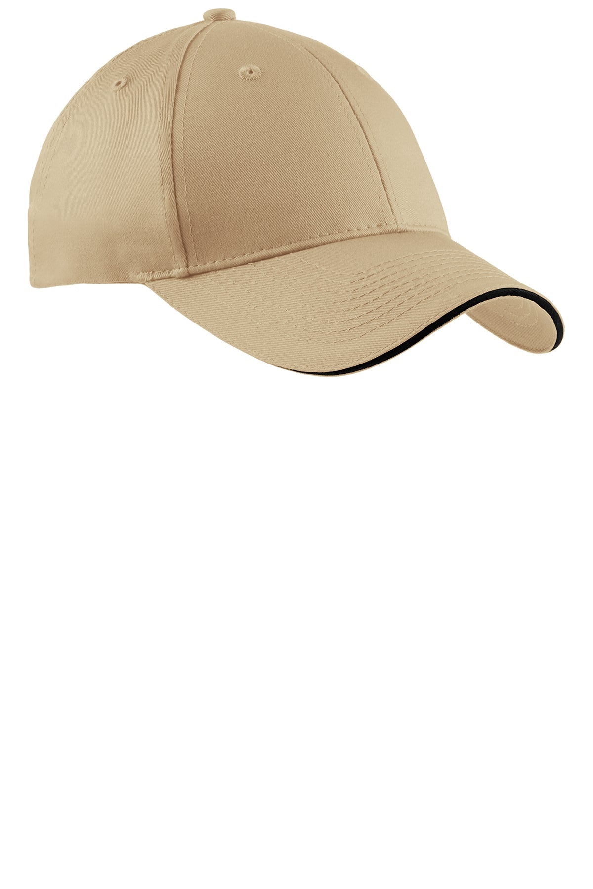 Port Authority Sandwich Bill Branded Caps, Stone/Black