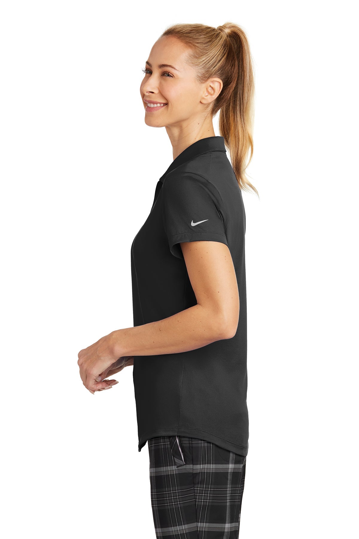 Nike Ladies Dri-FIT Legacy Customized Polos, Black [Red Gate]
